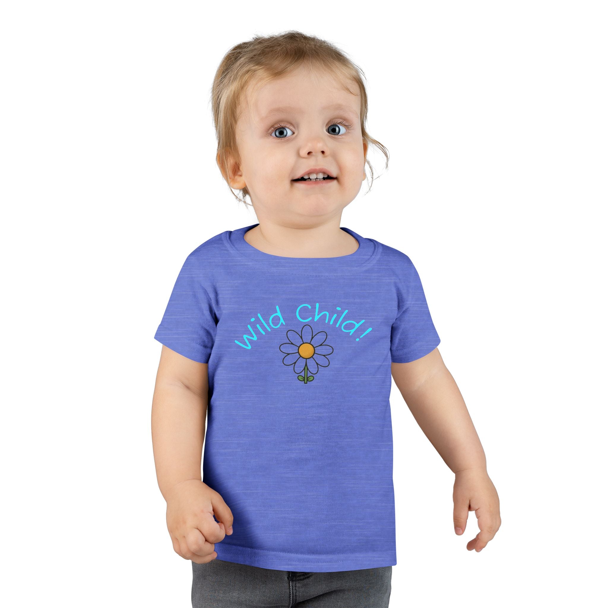 Toddler T-Shirt "Wild Child" - Cute Yellow Script Tee for Playtime & Gifts