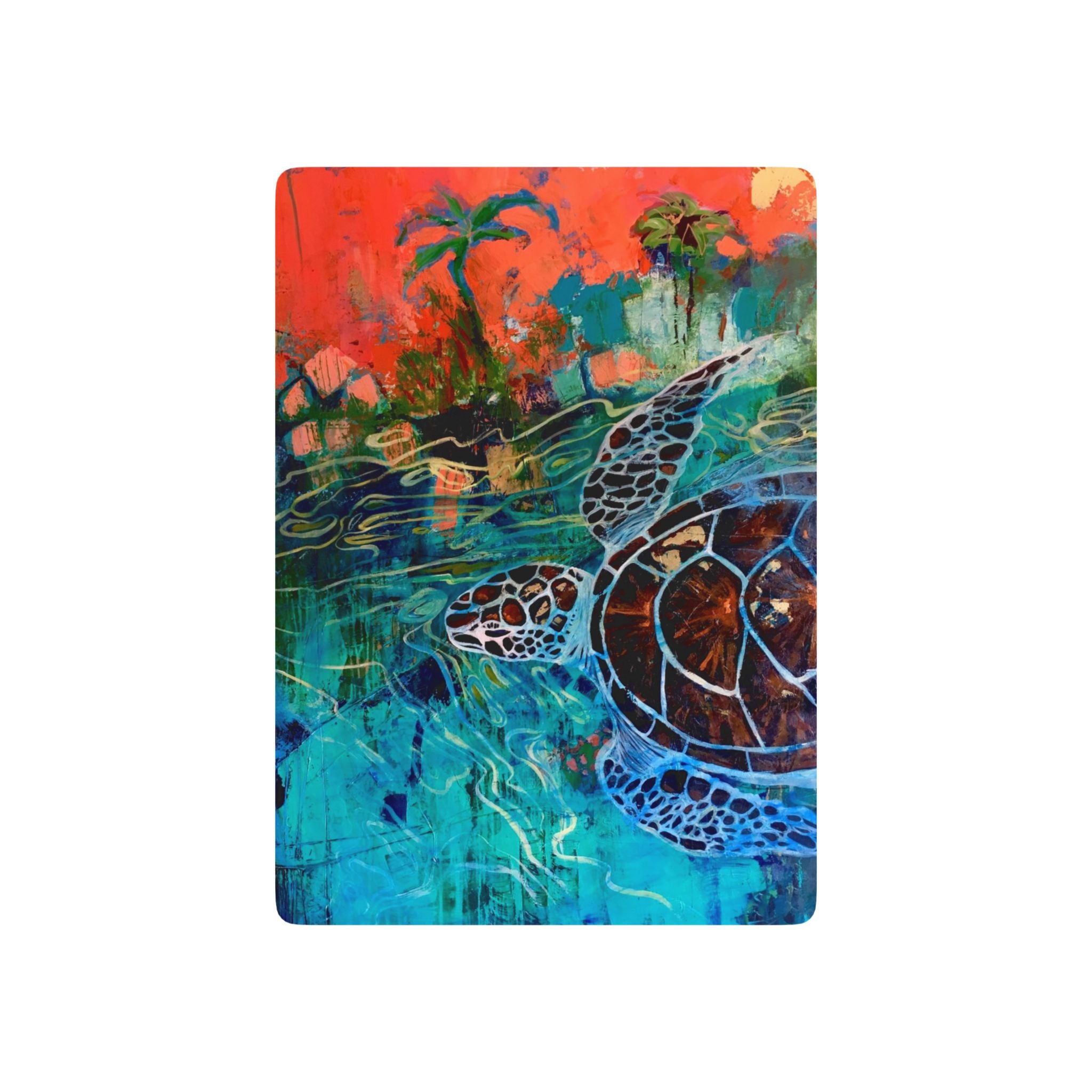 Playing Cards Lisa Herrera art print Sea Turtle Poker  Cards — Artistic Tropical Deck for Card Games & Gifts