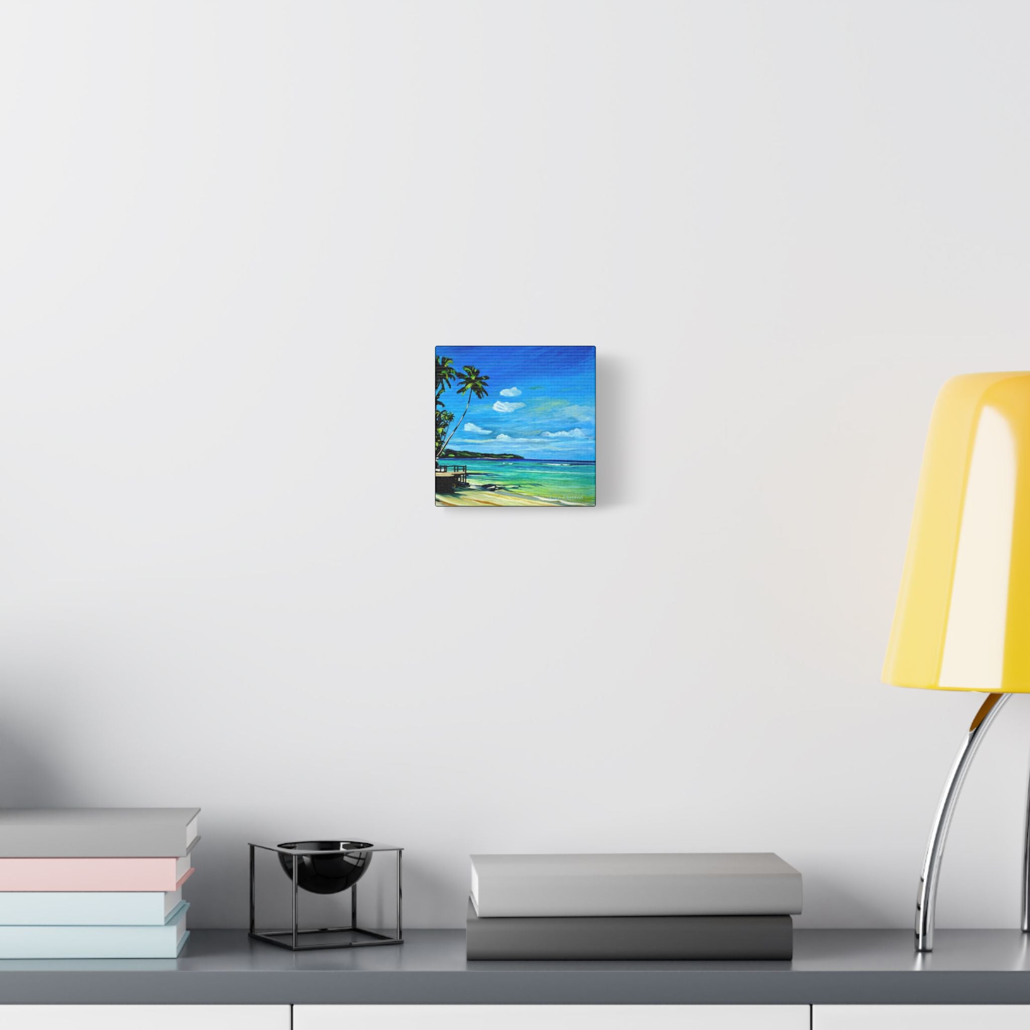 Canvas Print Lisa Herrera art Tropical Beach Canvas Print — Palm Trees Seaside Stretched Wall Art