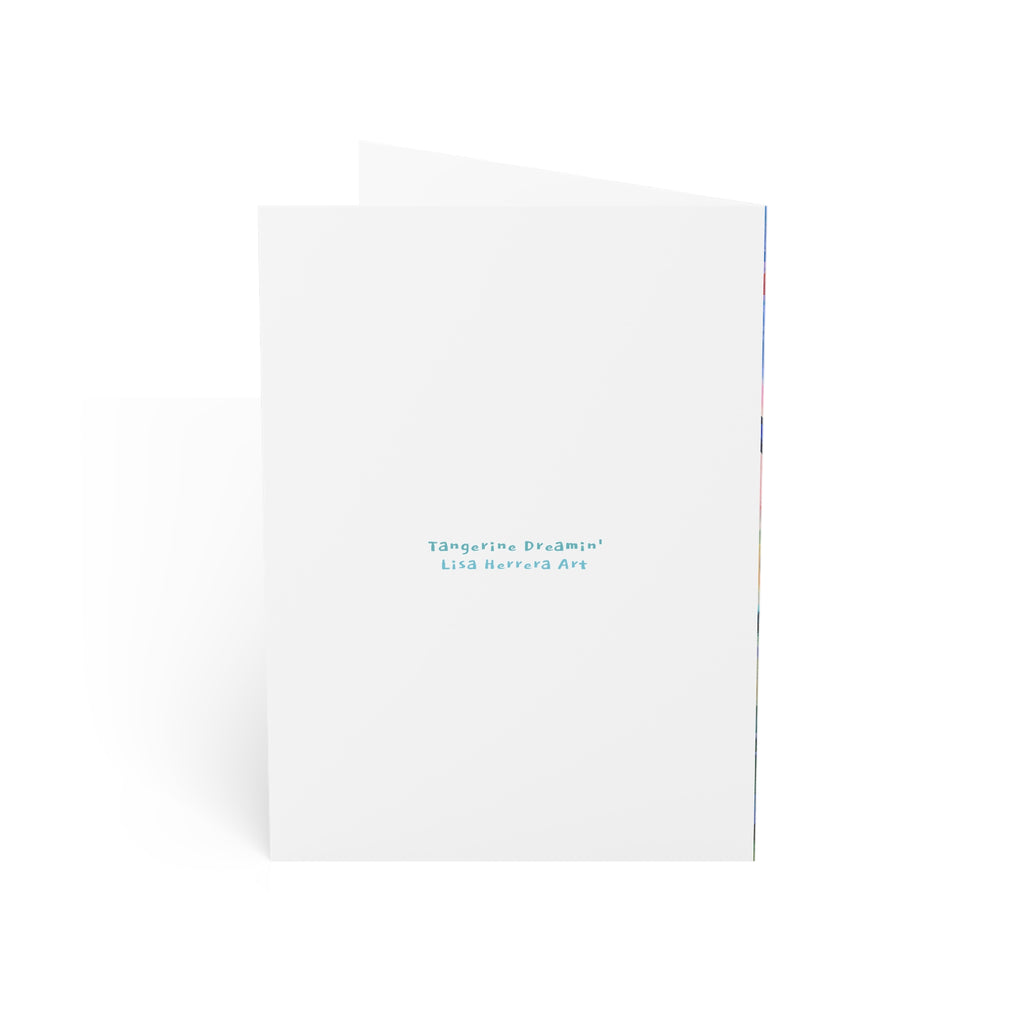 Greeting Card — Colorful Fruit Vendor Art Card (Blank Inside)