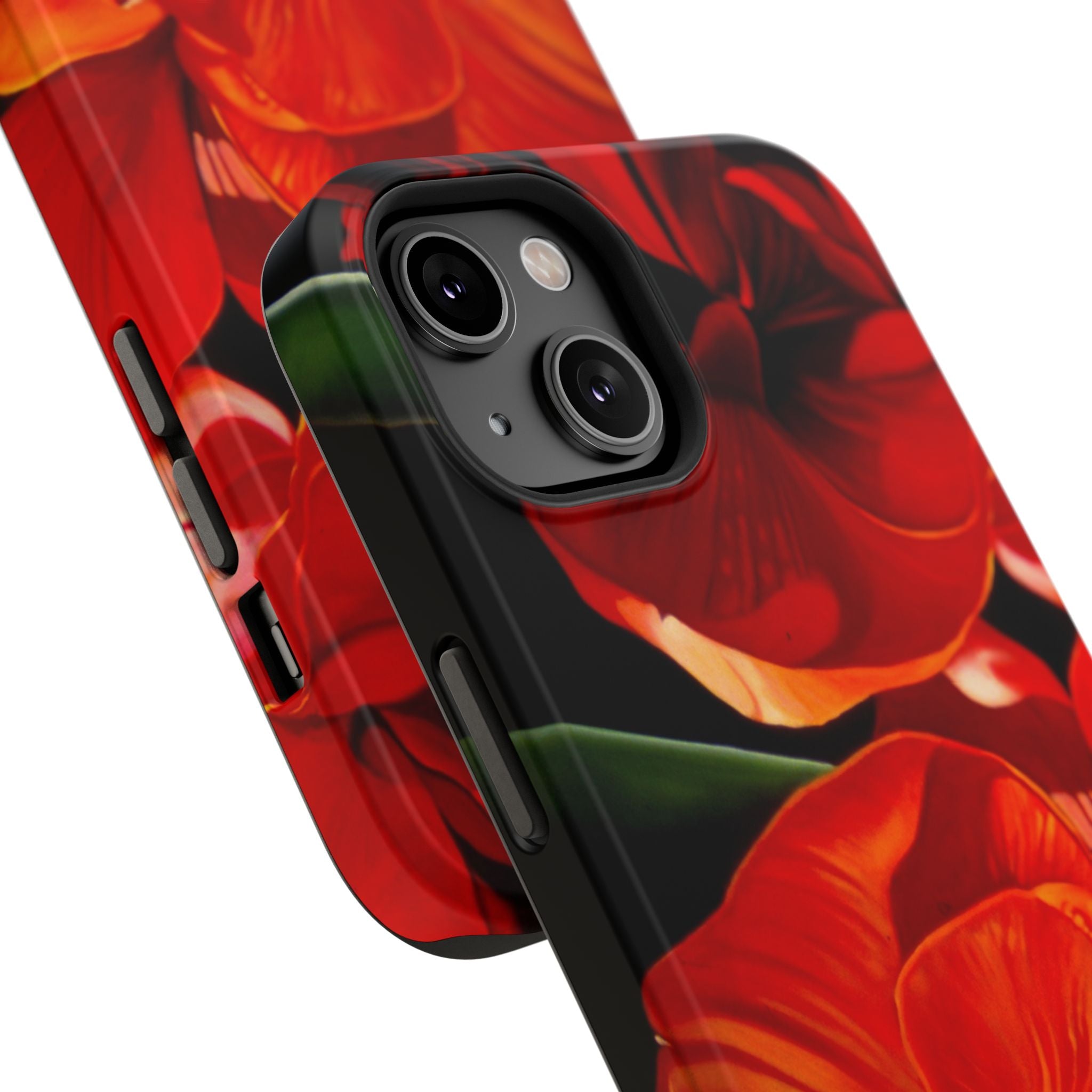 Phone case Lisa Herrera art print Red Amaryllis Floral Impact-Resistant Phone Case