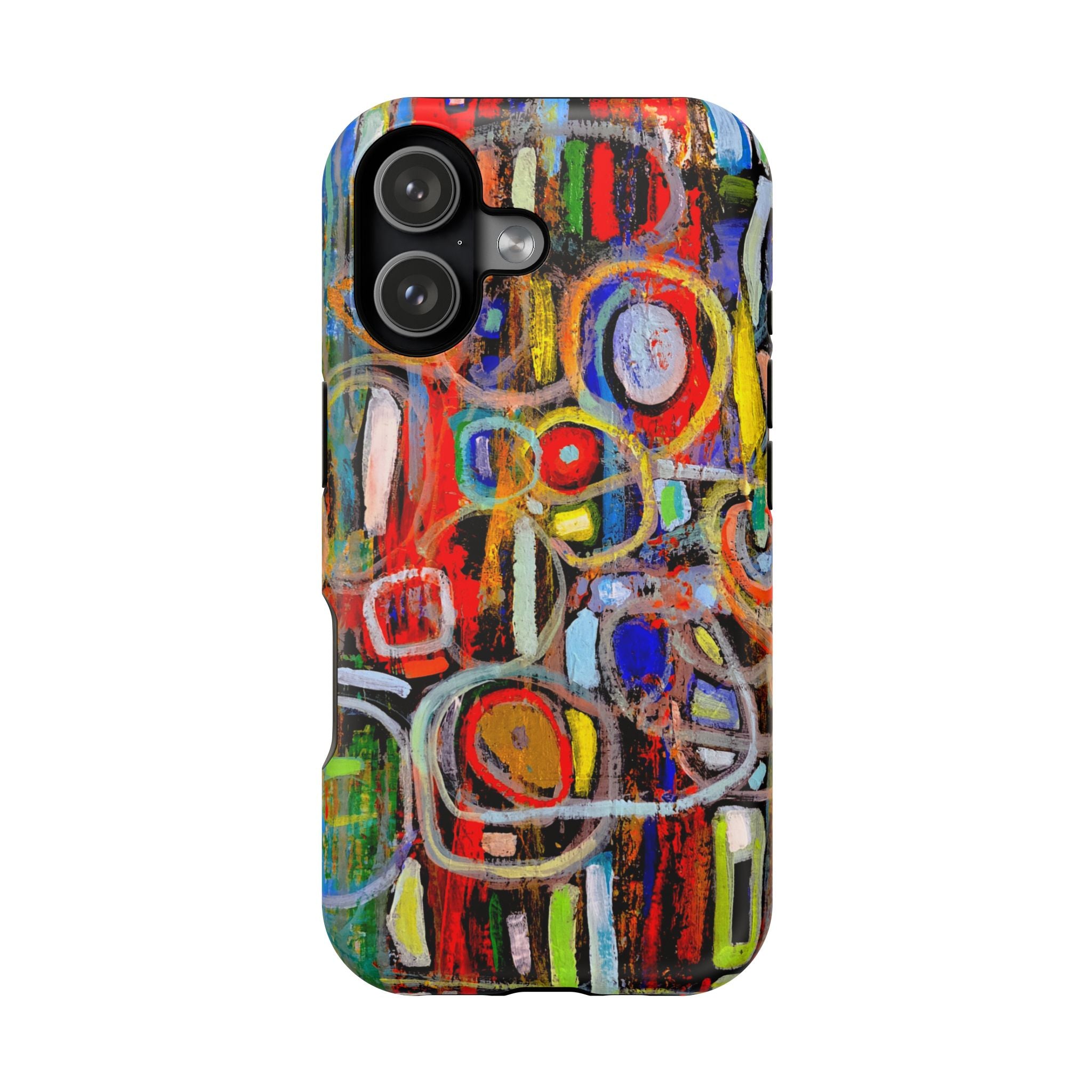 Phone Case lisa herrera art Abstract Colorburst Impact-Resistant Phone Case — Vibrant Modern Art Design