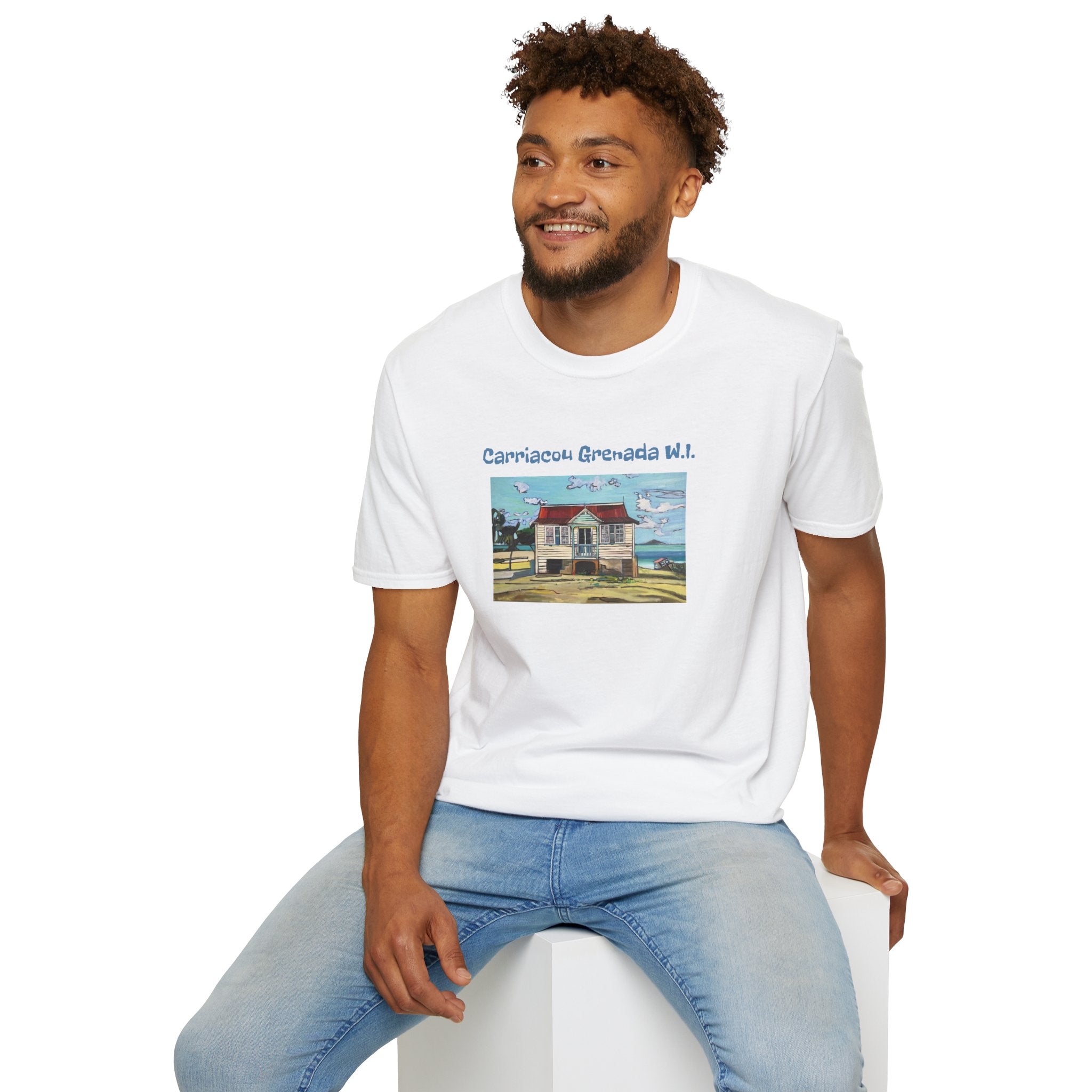 T-Shirt Carriacou House  - Carriacou Grenada W.I. Vintage Beach House Tee