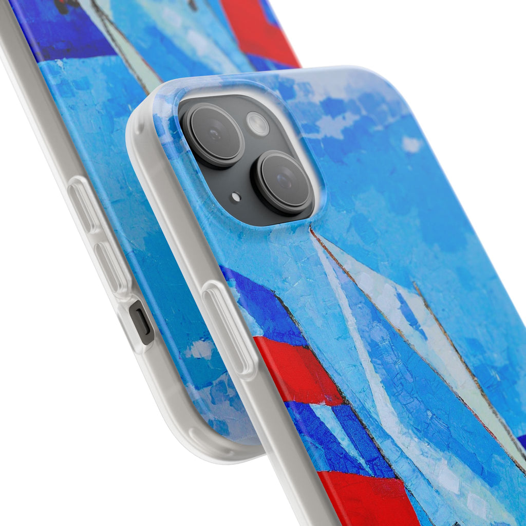 Phone Case Lisa Herrera art print workboat Sailboats   –  Artistic Flexi Case