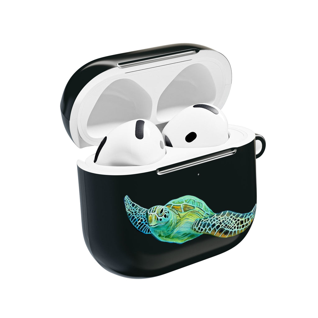 Air Pods Lisa Herrera art print Sea Turtle AirPod Case — Waterproof Ocean Wildlife Protective Cover