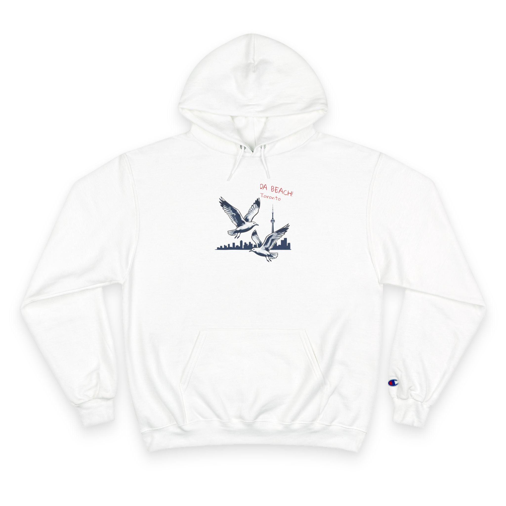 Hoodie Da Beach Seagulls and cn tower drawing Toronto Hoodie –  Pullover