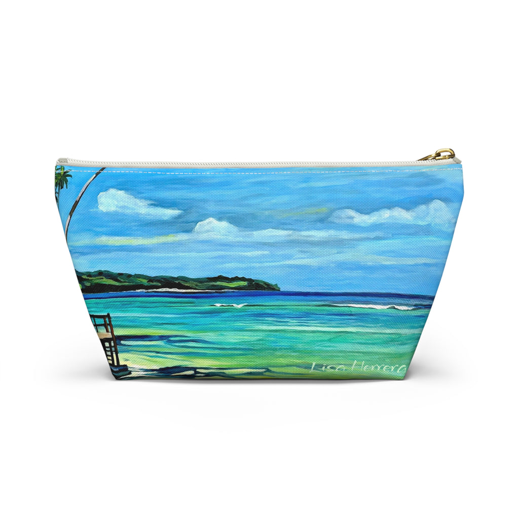 Accesory Pouch Lisa Herrera Art Tropical Beach — Palm Tree Cosmetic Bag