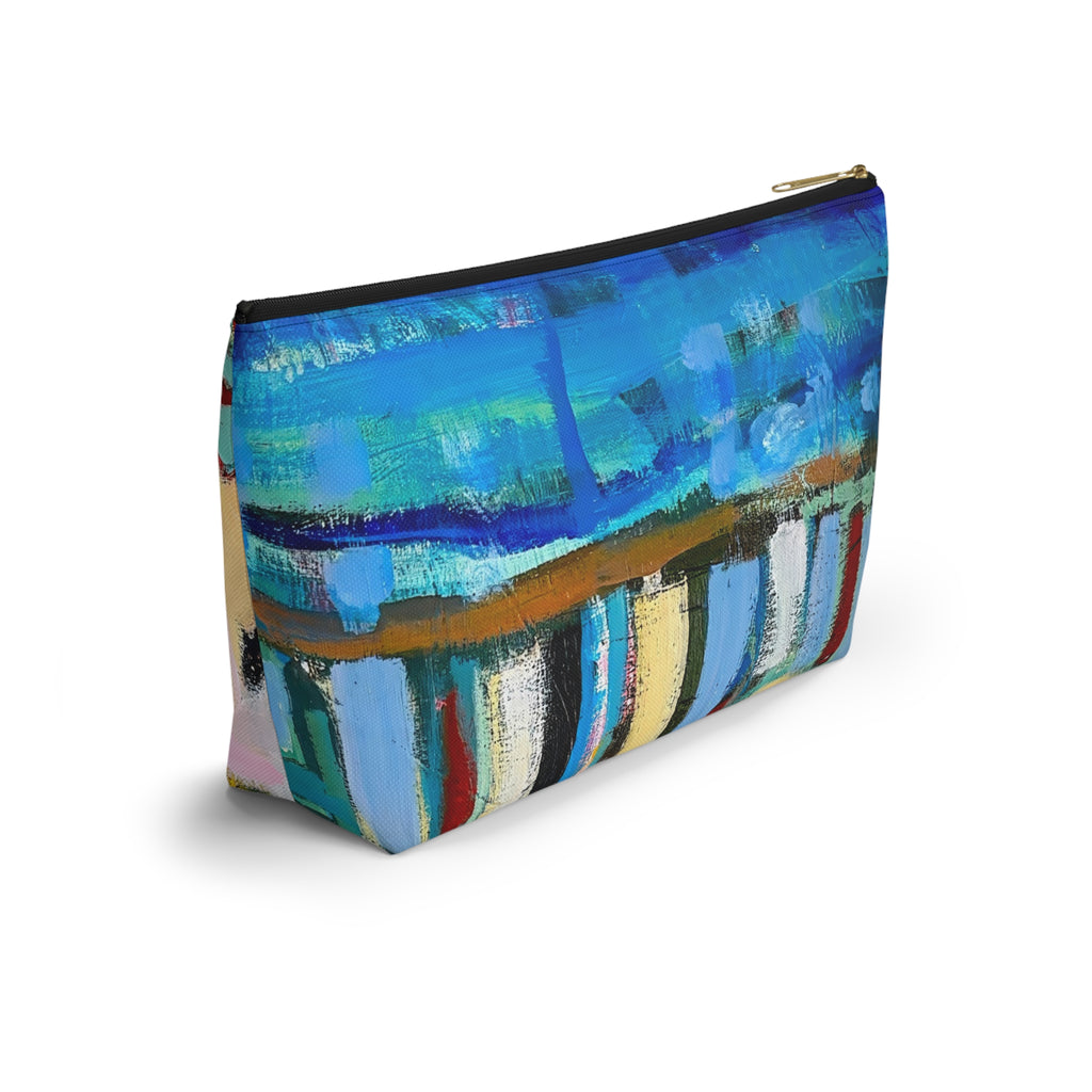 Bag Accessory Pouch Lisa Herrera art print— Colorful Coastal Canvas Makeup Bag