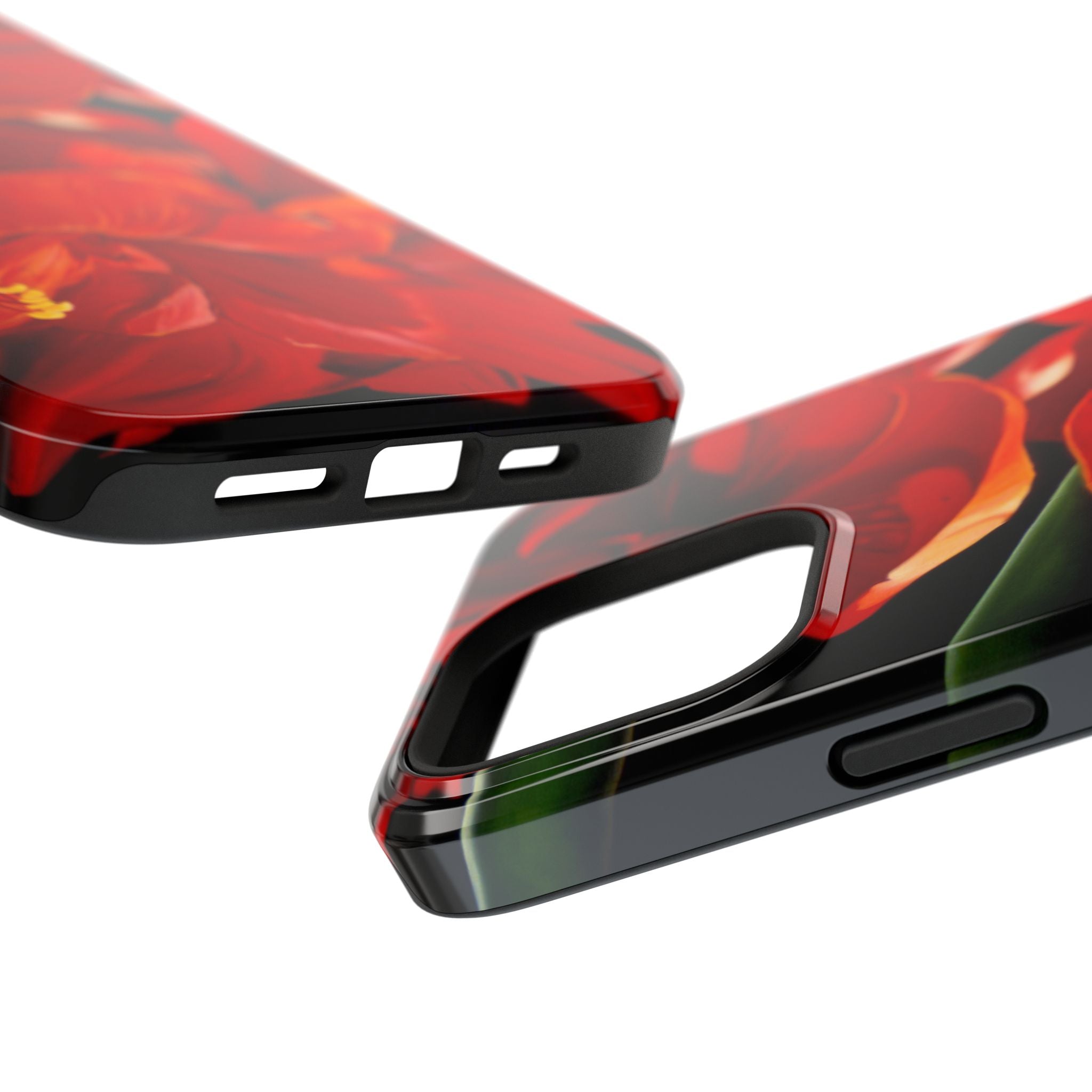 Phone case Lisa Herrera art print Red Amaryllis Floral Impact-Resistant Phone Case