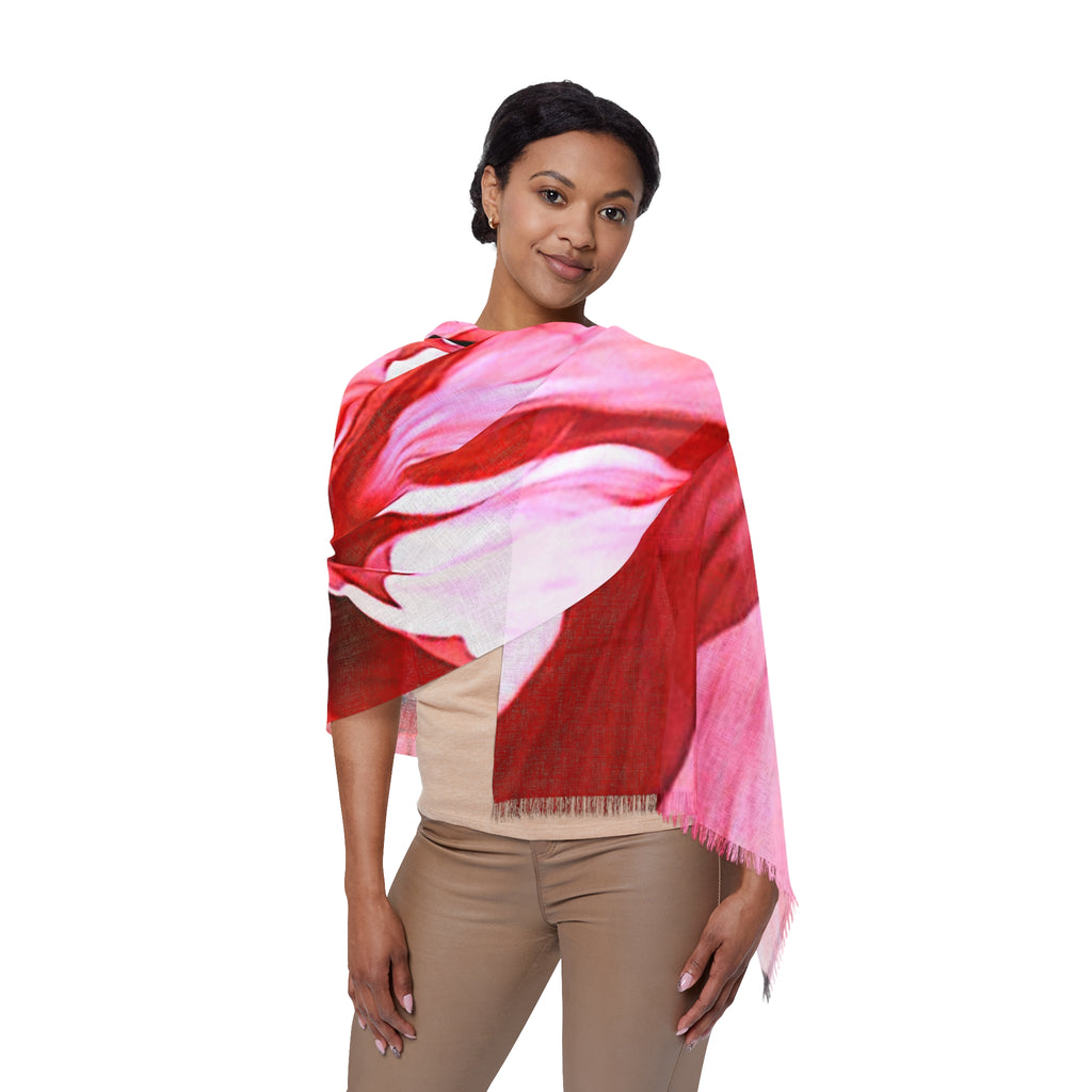 Light Scarf LIsa Herrera art print Tropical Hibiscus - Pink Floral Beach Wrap