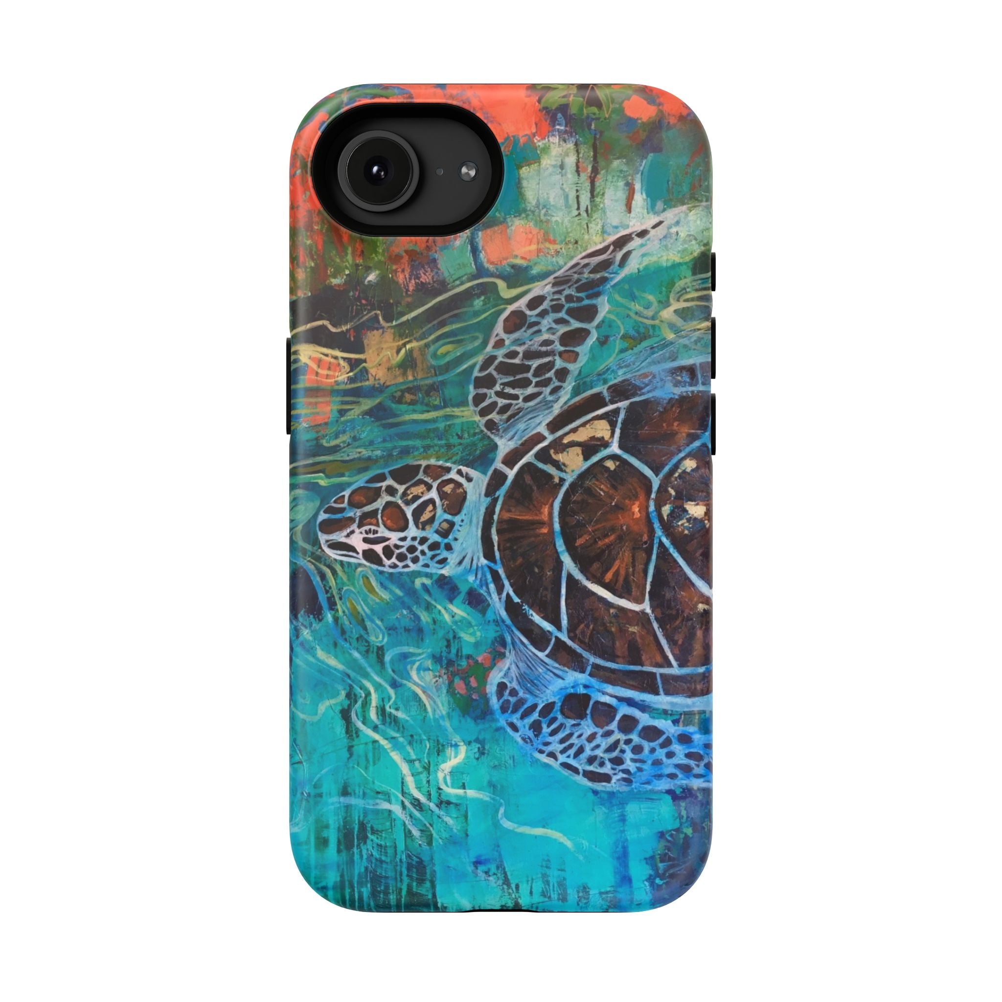 Phone Case Lisa Herrera art print Sea Turtle  — Protective Impact-Resistant Ocean Design