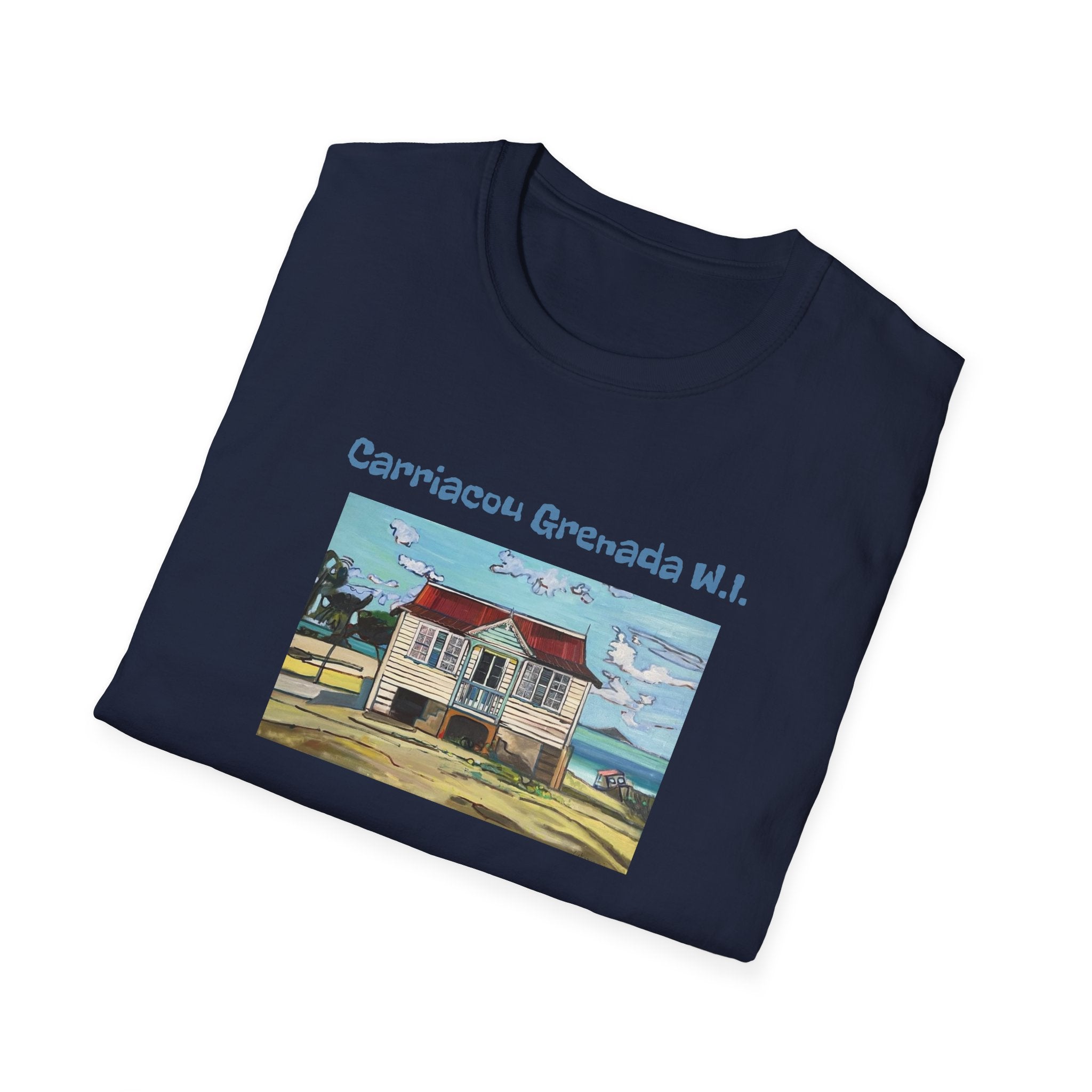 T-Shirt Carriacou House  - Carriacou Grenada W.I. Vintage Beach House Tee