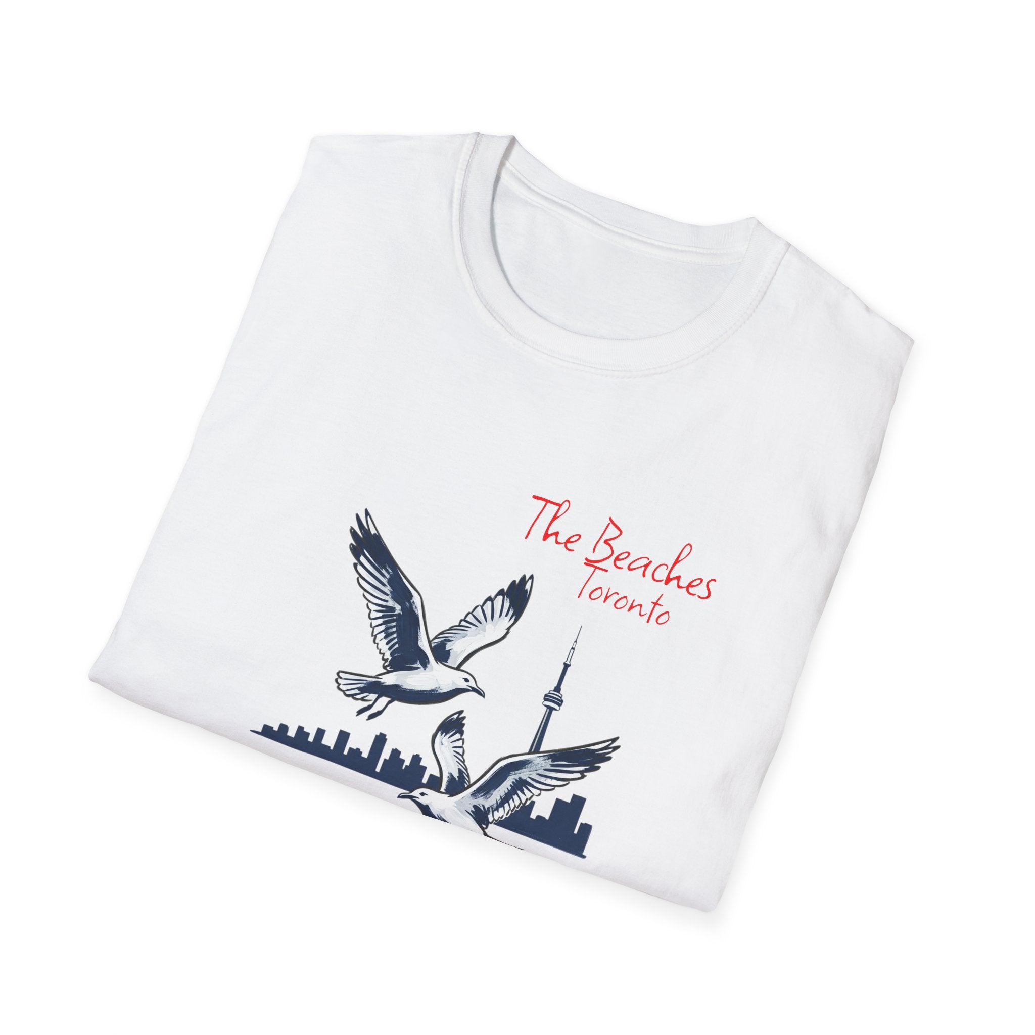 T-Shirt — The Beaches Toronto with Seagulls and cn tower