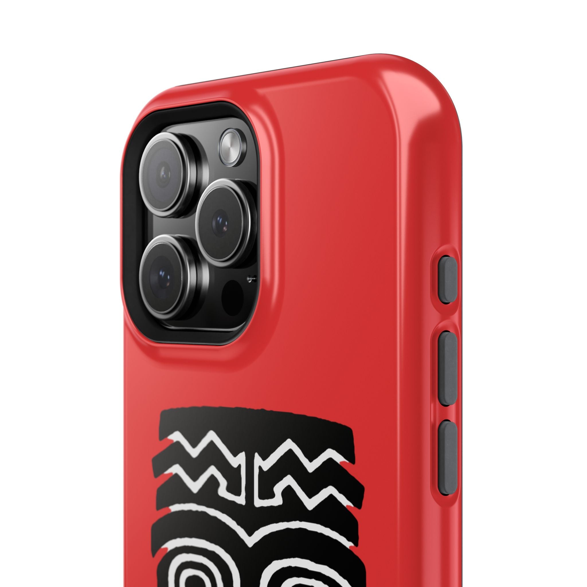 Phone Case Tiki Mask Impact-Resistant Phone Case — Bold Red Protective Cover