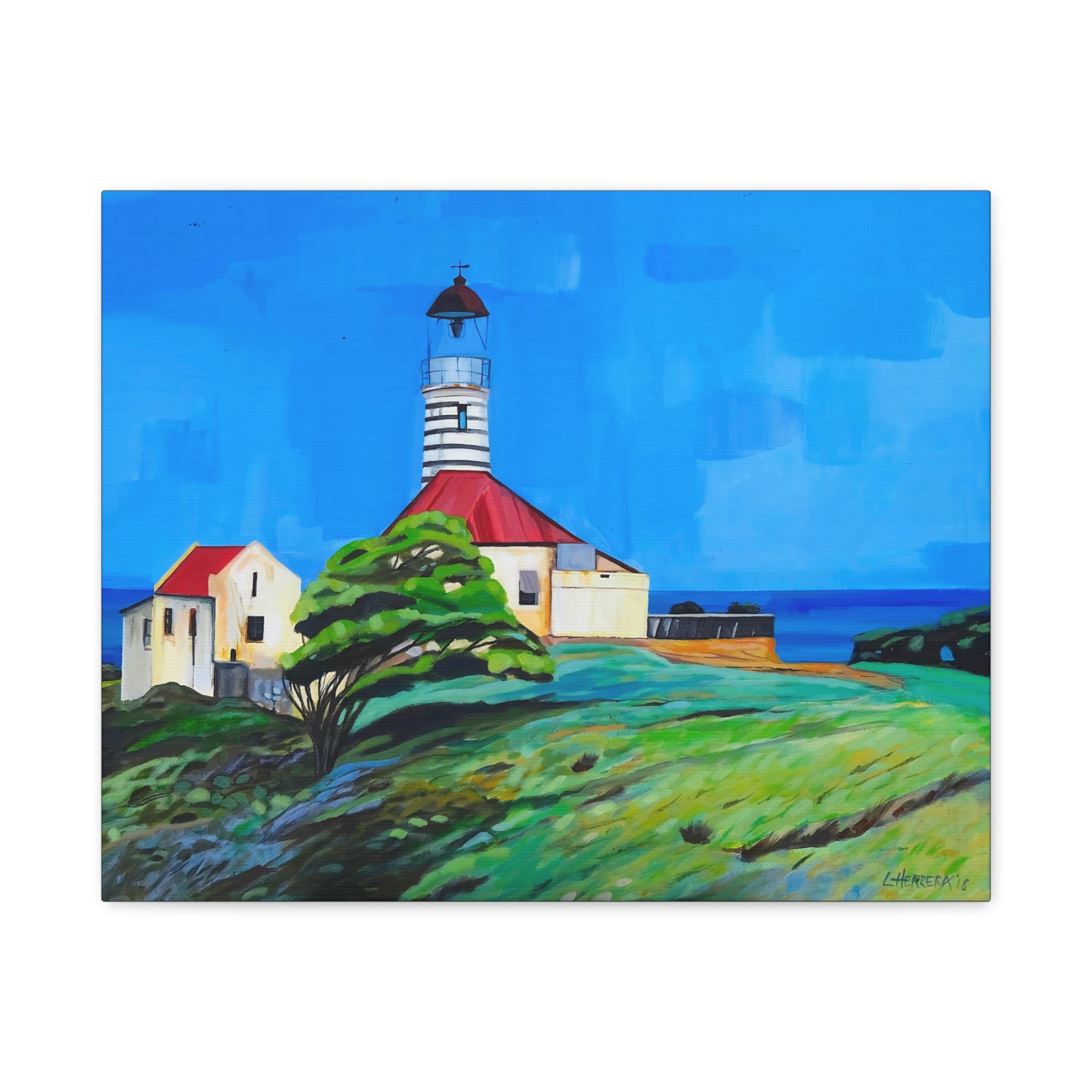 Canvas Print of Pt. Salines Lighthouse Matte— Stretched 1.25" Wall Art