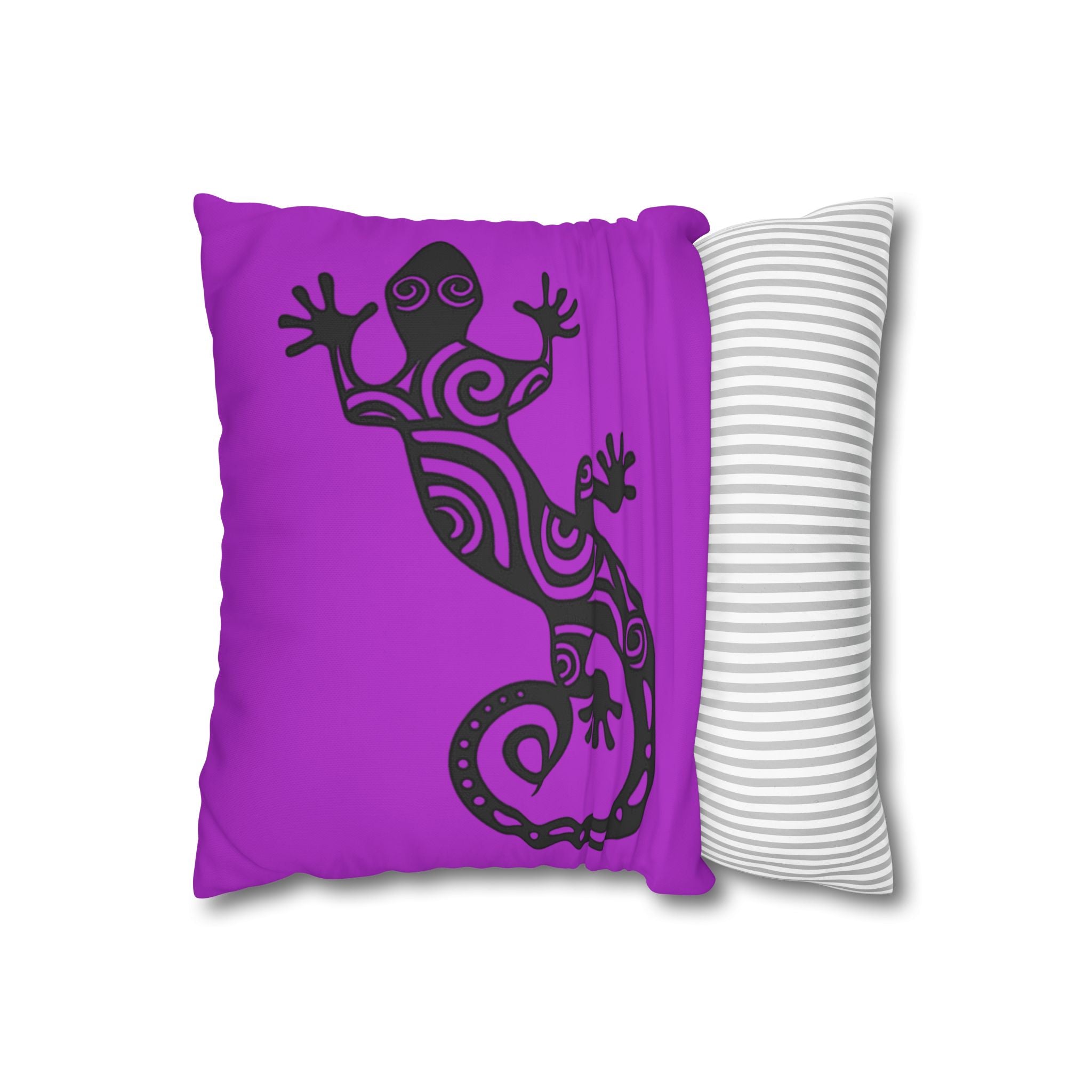 Throw Pillowcase Geometric Gecko Throw Pillowcase – Tribal Lizard Accent Cushion Cover