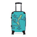 Carry-on Suitcase Native Lizard Turqoise Blue — Tribal Travel Luggage