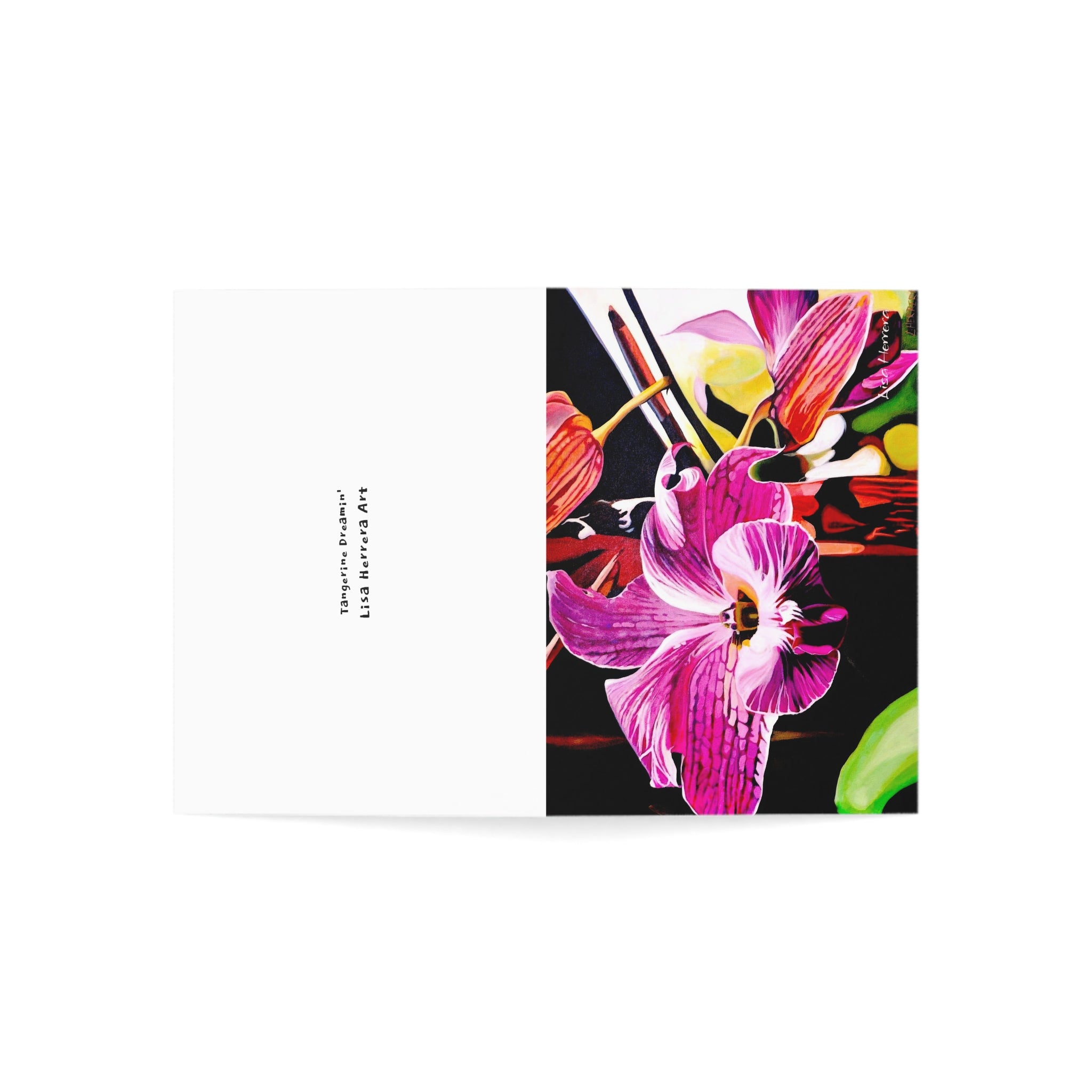 Greeting Card Lisa Herrera art Halyconia painting — Blank Inside (Pack of 1/10/30/50)