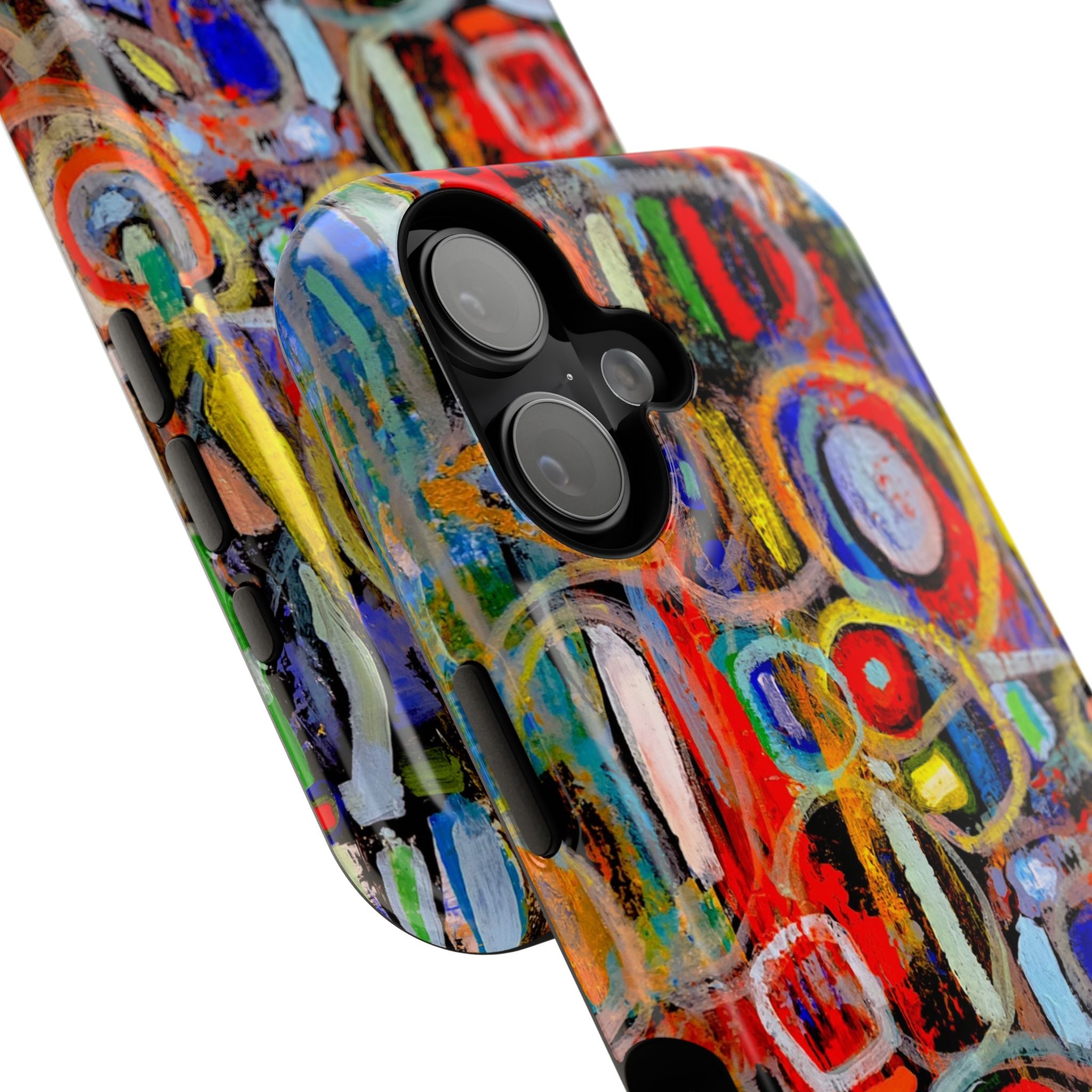 Phone Case lisa herrera art Abstract Colorburst Impact-Resistant Phone Case — Vibrant Modern Art Design