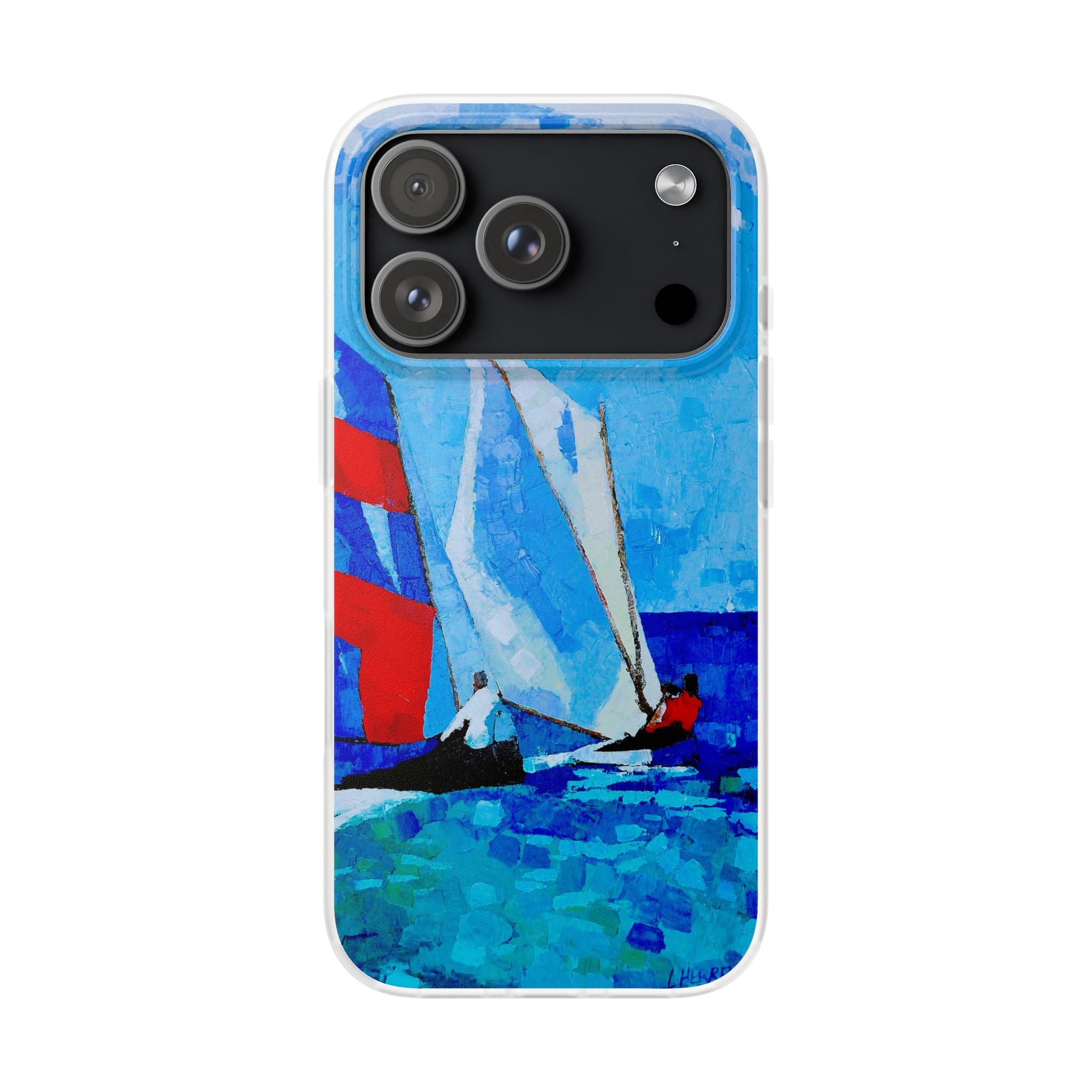 Phone Case Lisa Herrera art print workboat Sailboats   –  Artistic Flexi Case