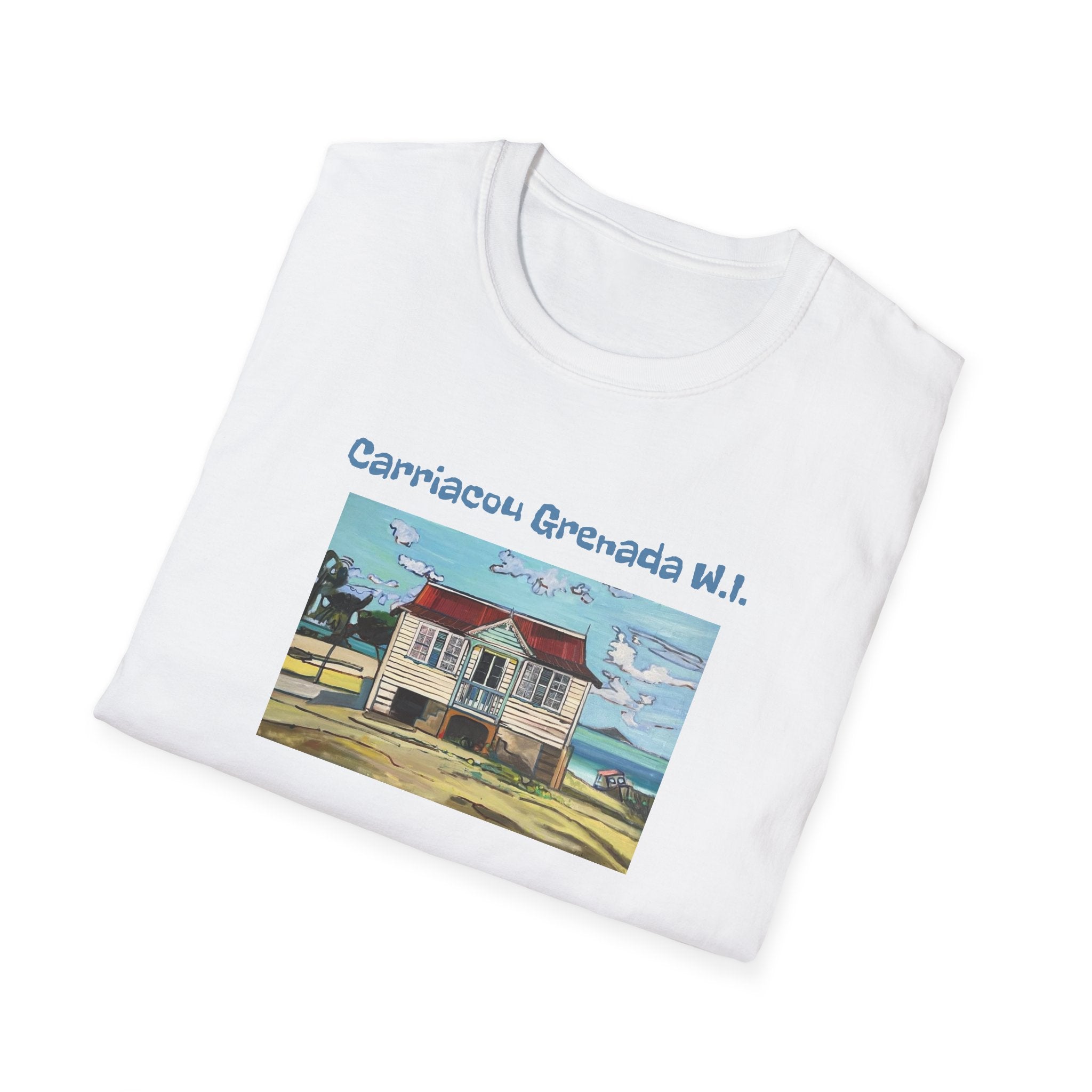 T-Shirt Carriacou House  - Carriacou Grenada W.I. Vintage Beach House Tee