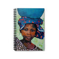 Spiral Notebook Lisa Herrera art print Girl with Blue Bowl Painting - Ruled Journal for Notes & Travel