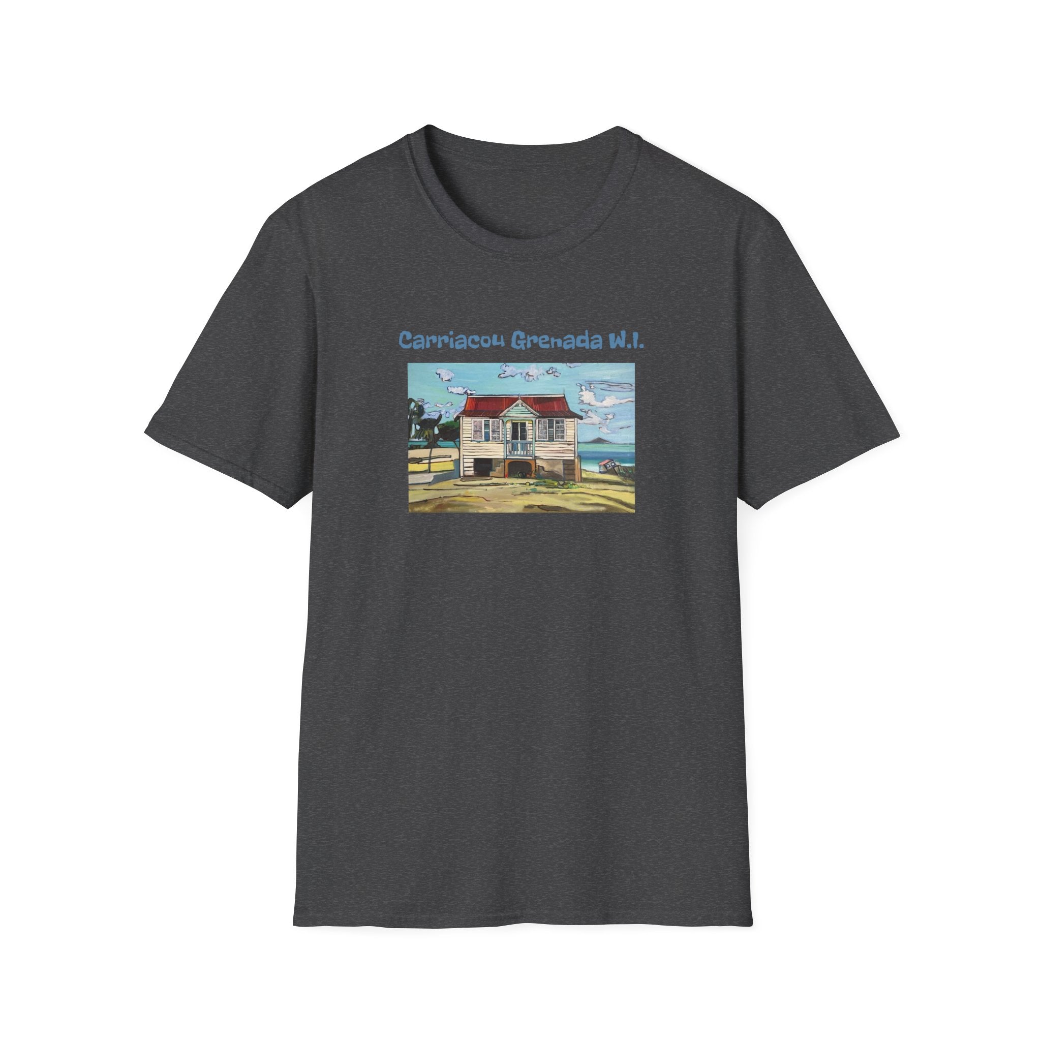 T-Shirt Carriacou House  - Carriacou Grenada W.I. Vintage Beach House Tee