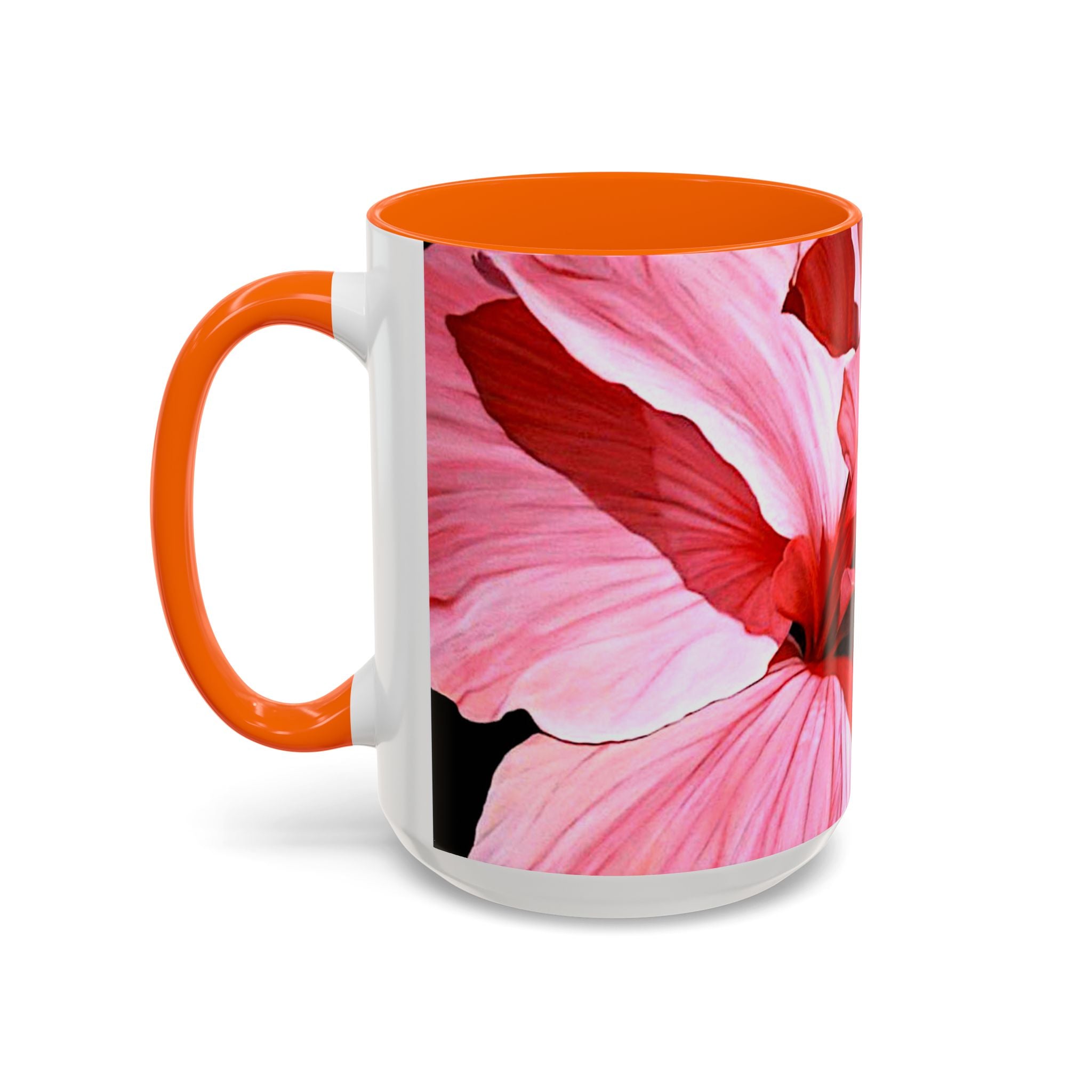 Coffee Mug Pink Hibiscus Painting (11, 15oz)