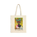Tote Bag Lisa Herrera art print Grenada Market Lady Canvas Tote Bag — Colorful Caribbean Art Grocery Tote