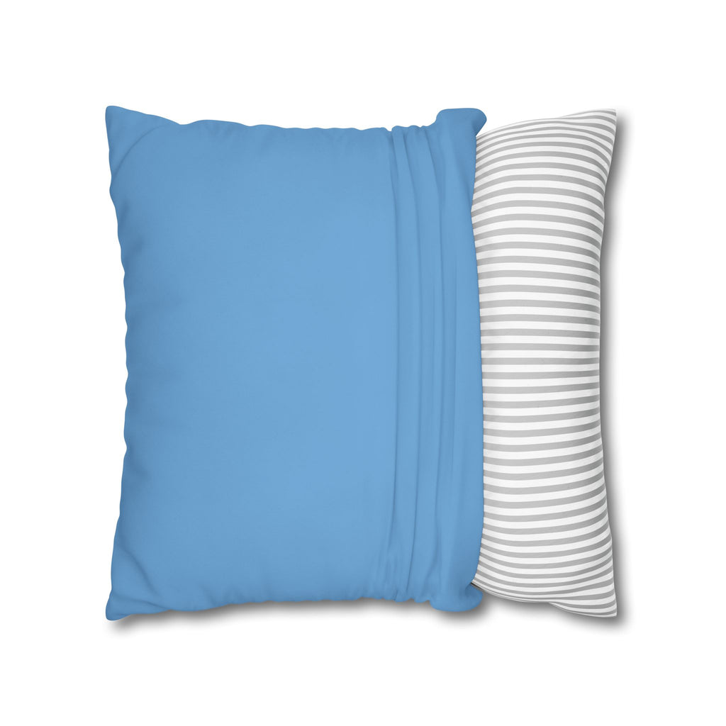 Thow Pillowcase Blue Spiral Decorative Pillowcase — Coastal Sunburst Square Throw Pillow Cover