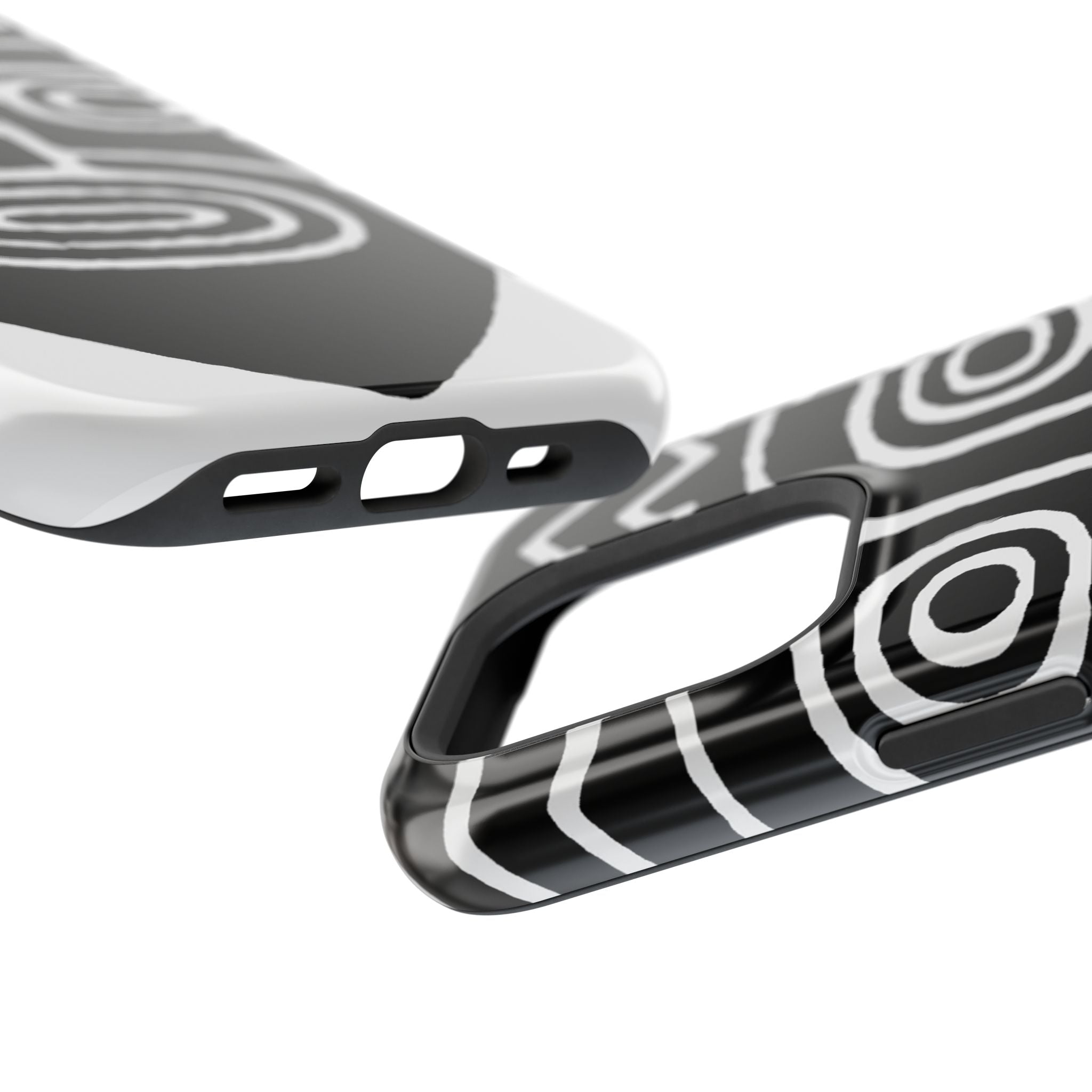 Phone Case — Black & White Tribal Mask Impact-Resistant Case