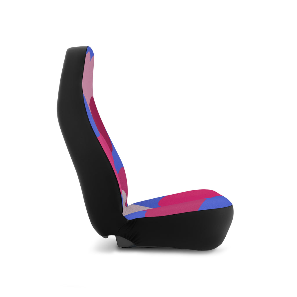 Car Seat Covers - Heart Pattern Pink & Blue Love Motif