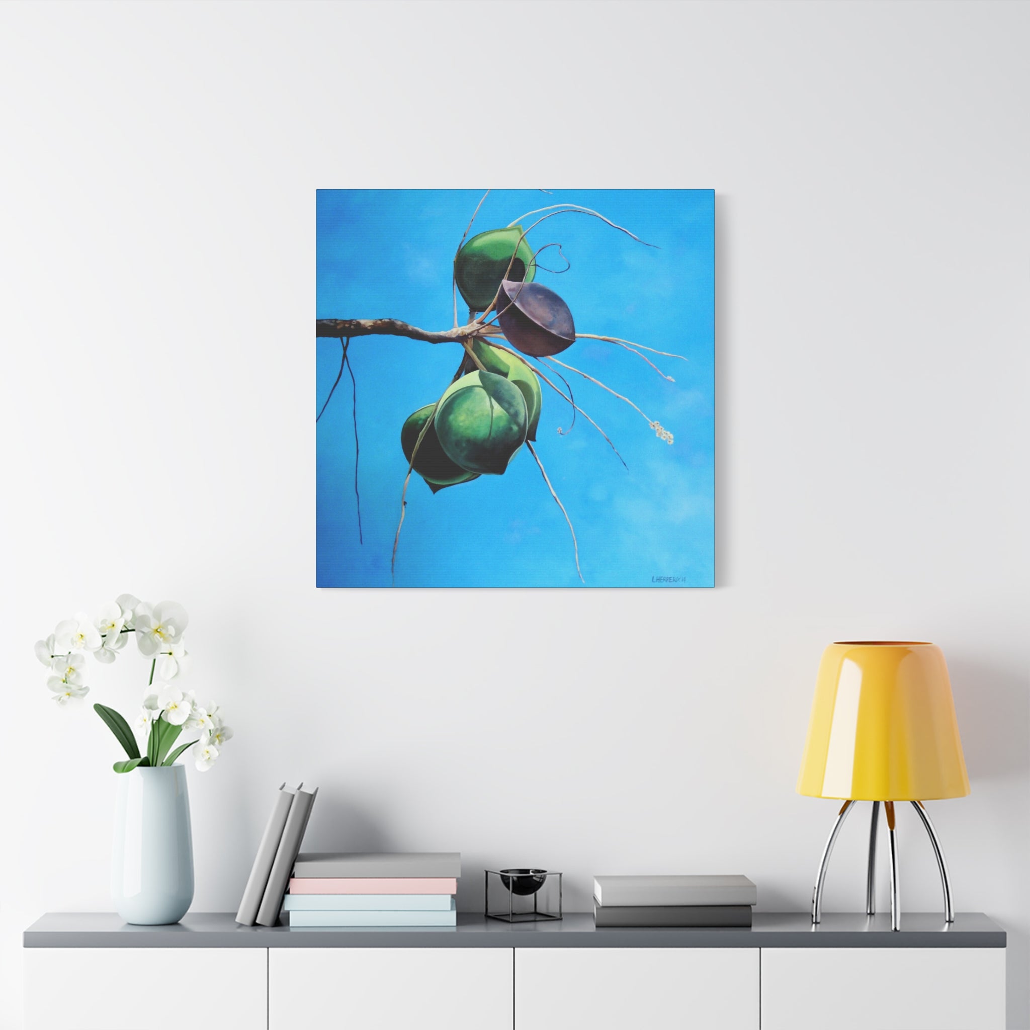 Canvas Art Lisa Herrera art Print Almonds - Caribbean Almonds Against Blue Sky