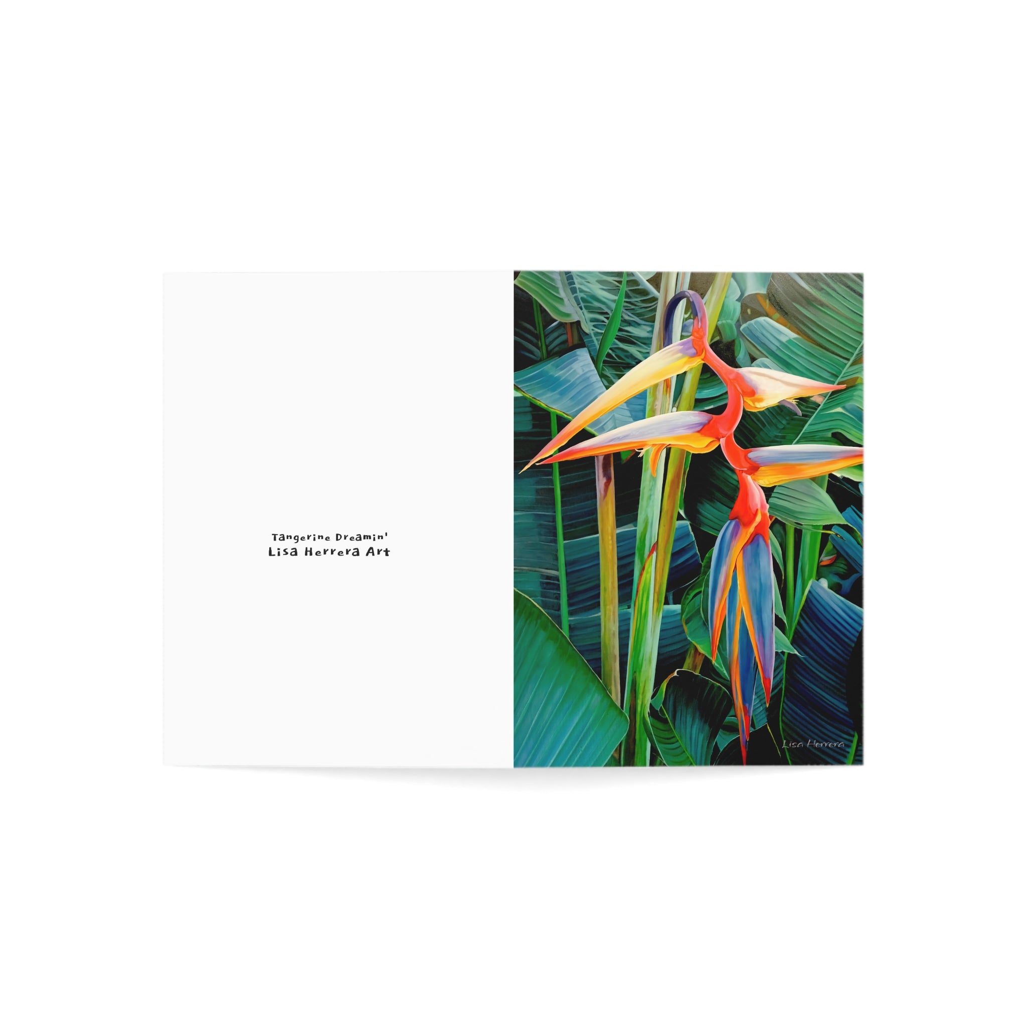 Greeting Card Lisa Herrera art print Halyconia  — Blank Inside (Pack of 1/10/30/50)