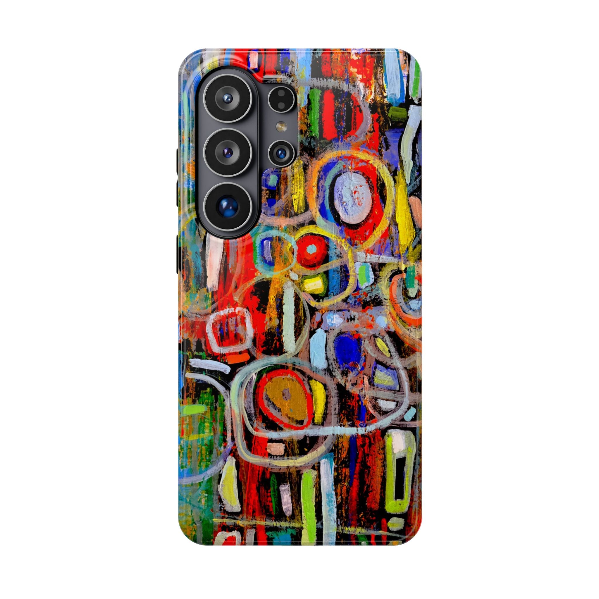 Phone Case lisa herrera art Abstract Colorburst Impact-Resistant Phone Case — Vibrant Modern Art Design