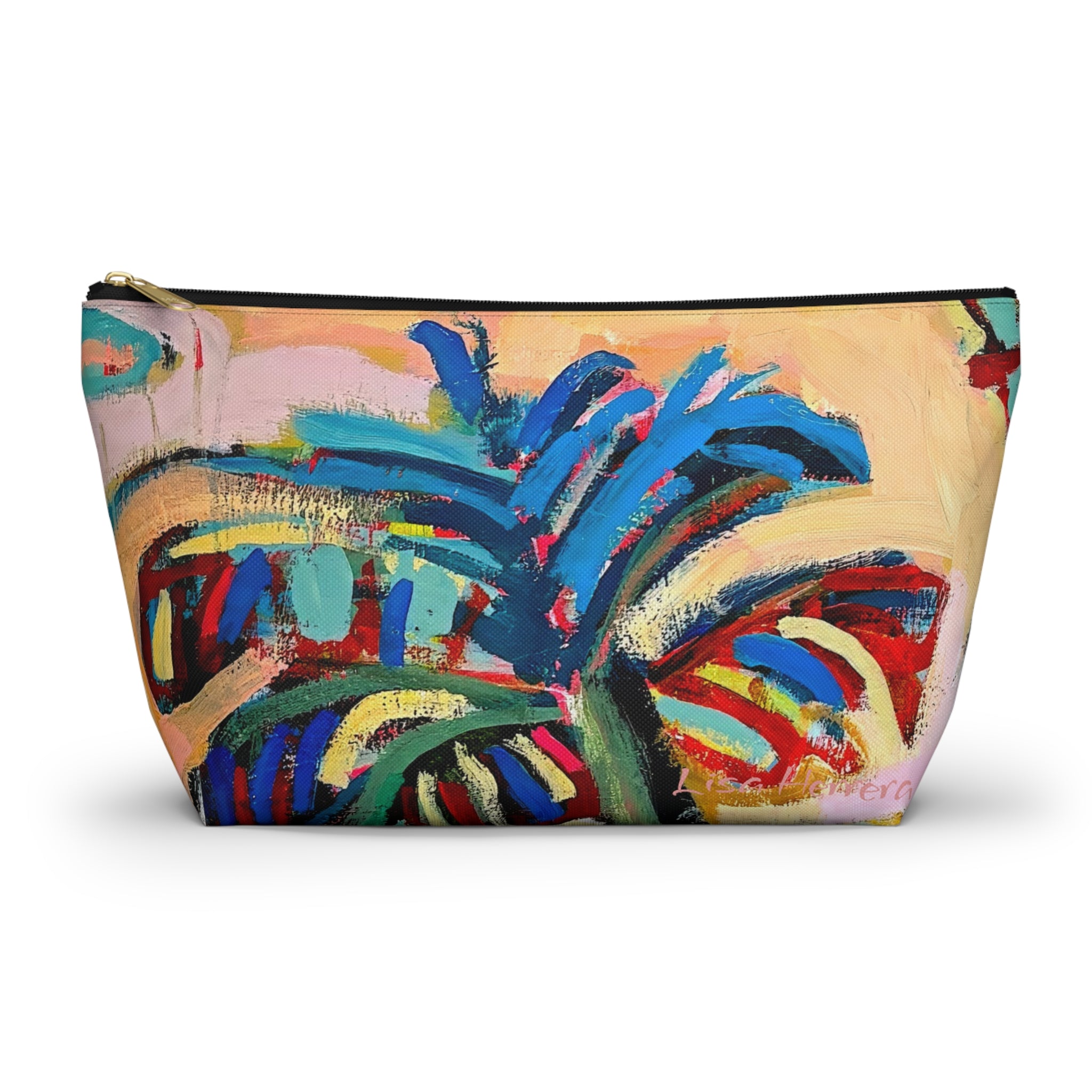 Bag Accessory Pouch Lisa Herrera art print— Colorful Coastal Canvas Makeup Bag