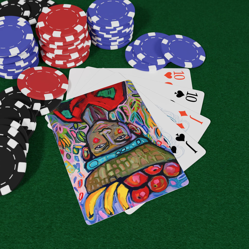 Playing  Cards Lisa Herrera art print Fruit Vendor -Head Playing Cards — Colorful Folk Art Poker Deck