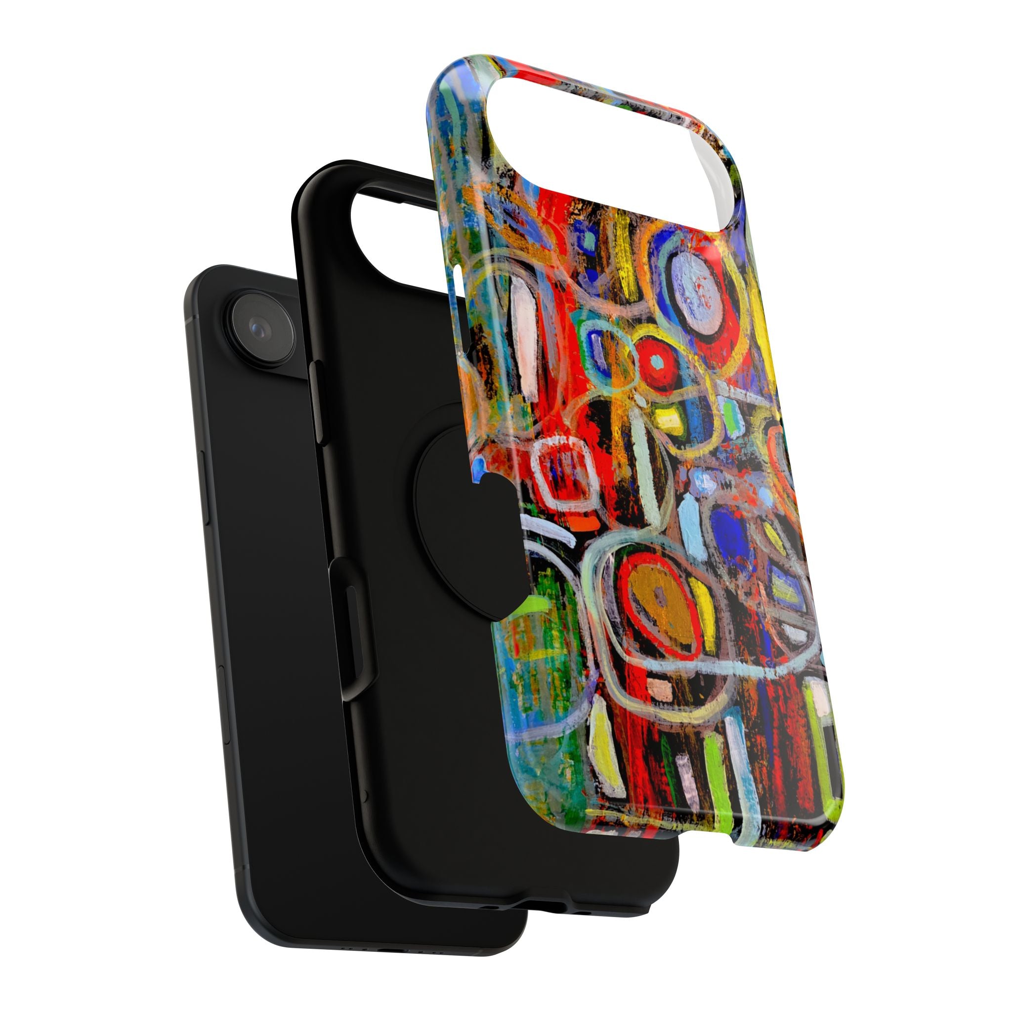 Phone Case lisa herrera art Abstract Colorburst Impact-Resistant Phone Case — Vibrant Modern Art Design