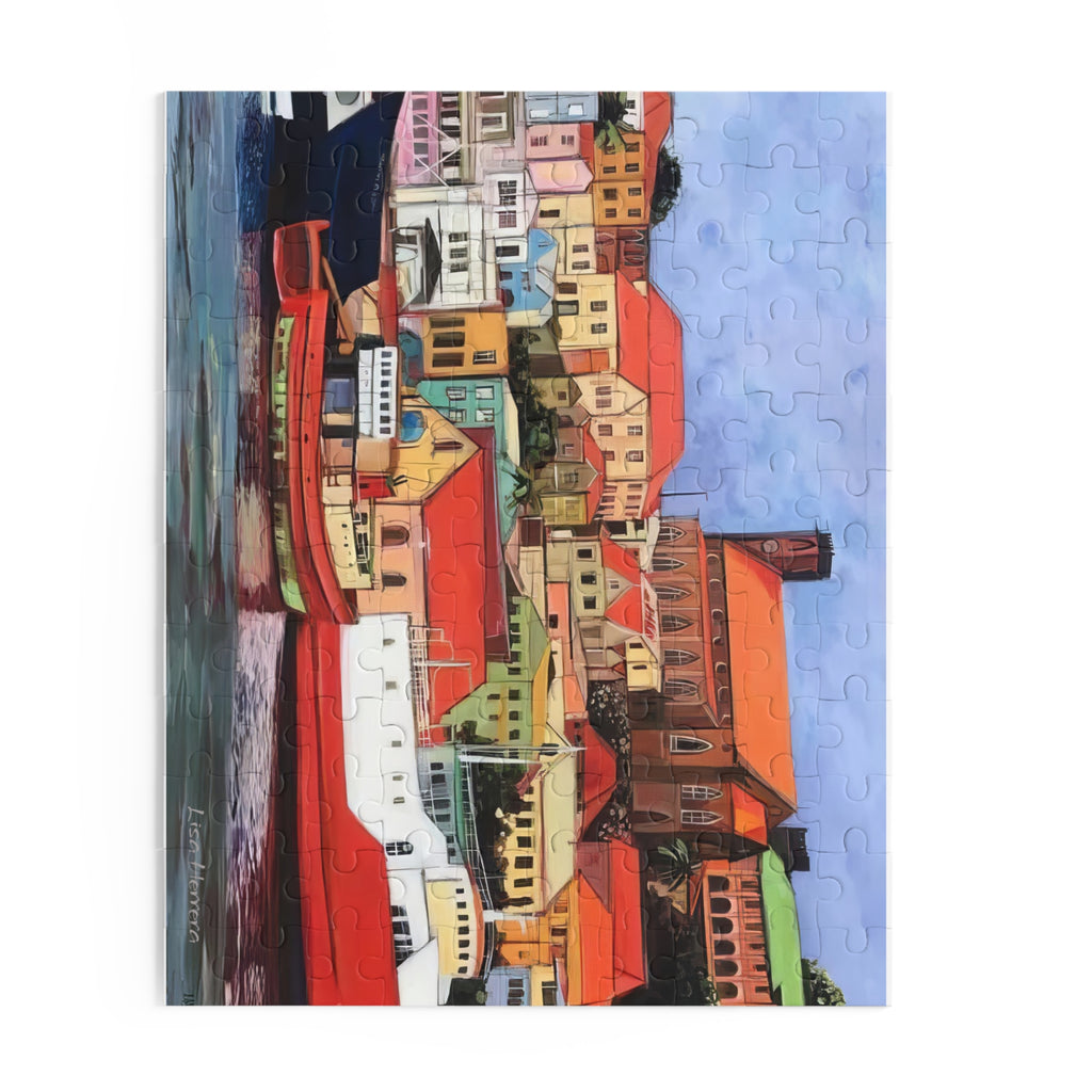 Puzzle St George's Carenage Harbor Puzzle — Colorful Grenada Caribbean Harbour Jigsaw (120/252/500 pcs)