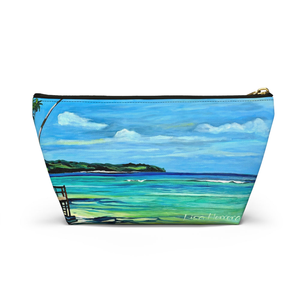 Accesory Pouch Lisa Herrera Art Tropical Beach — Palm Tree Cosmetic Bag