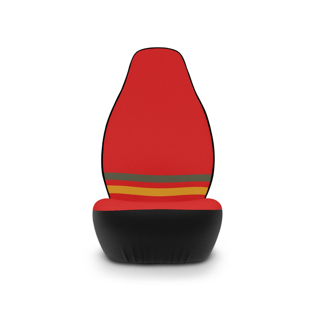 Car Seat Covers — Retro Racing Red Stripe Auto Seat Protector