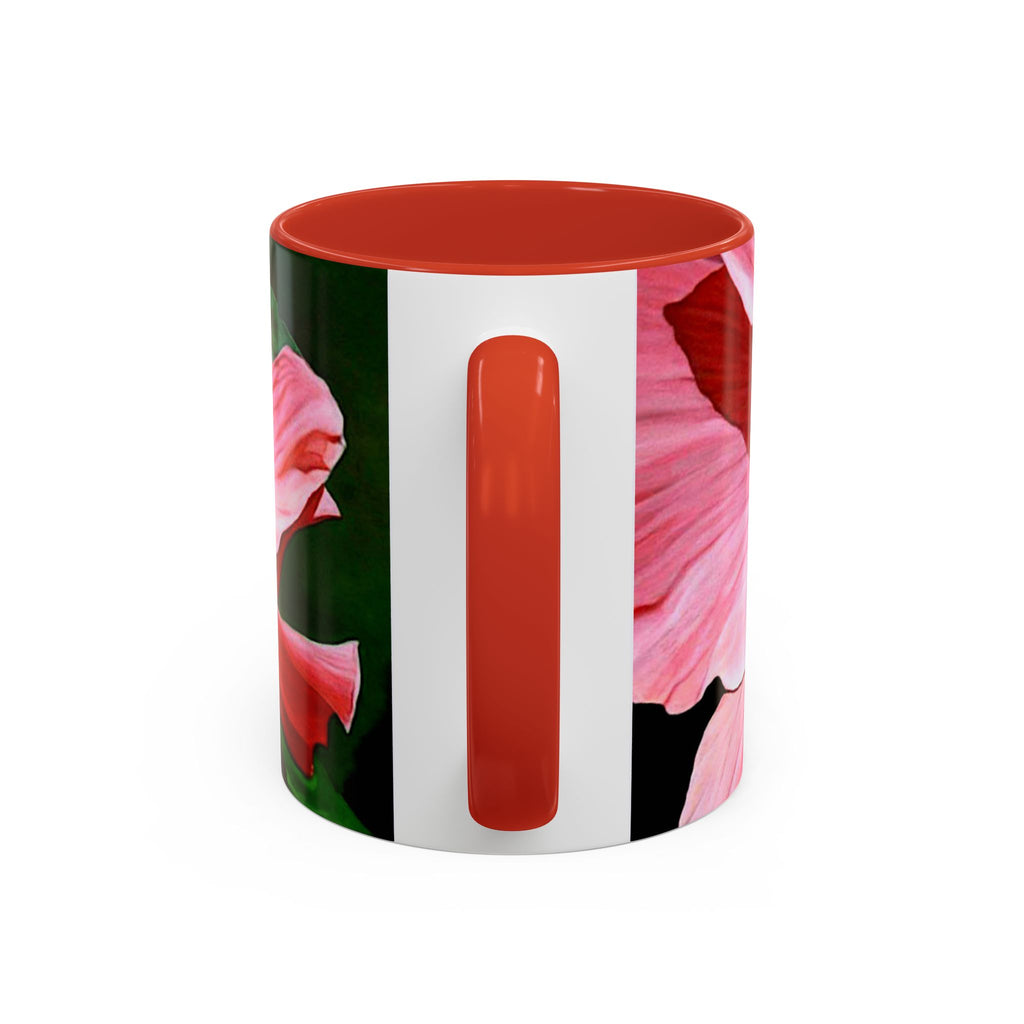 Coffee Mug Pink Hibiscus Painting (11, 15oz)