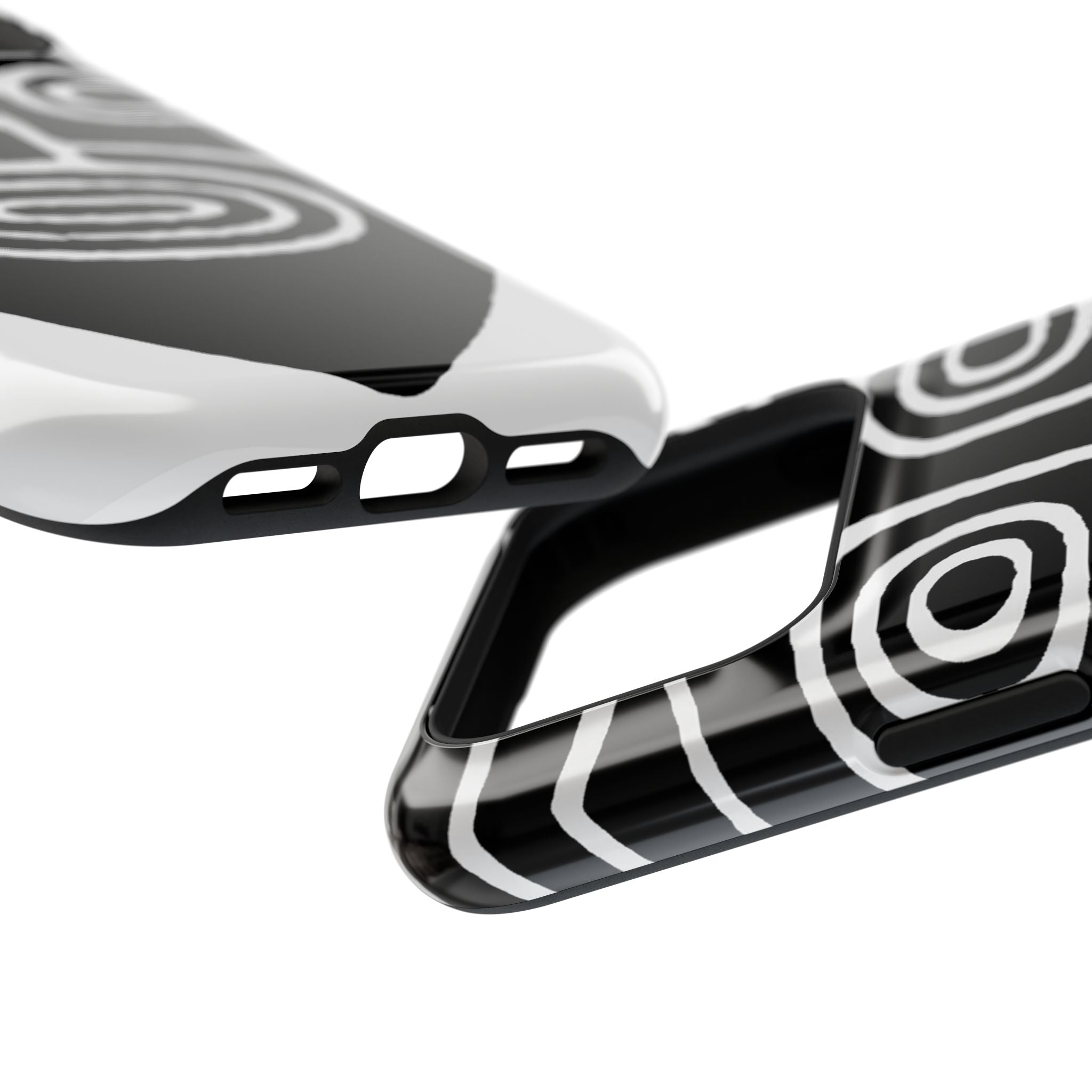 Phone Case — Black & White Tribal Mask Impact-Resistant Case