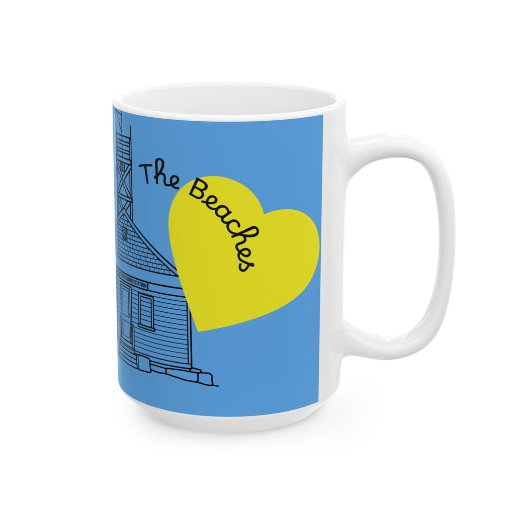 Toronto Beaches Ceramic Mug  Blue –  Leuty Stn Coffee Cup (11oz & 15oz)