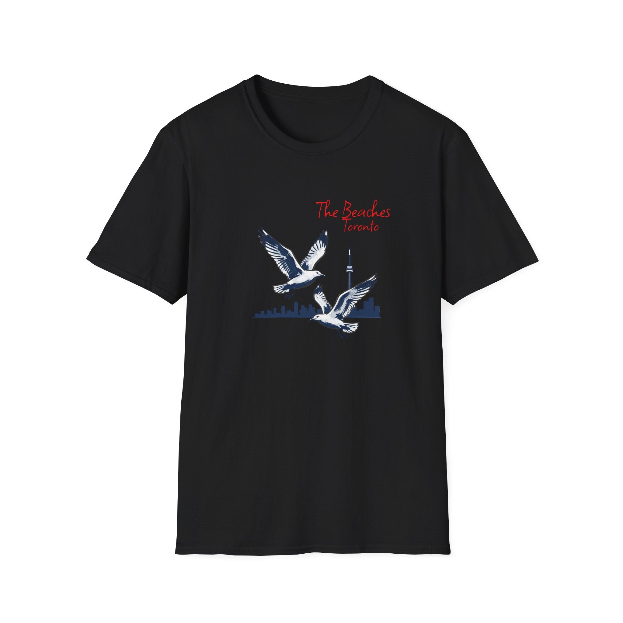 T-Shirt — The Beaches Toronto with Seagulls and cn tower