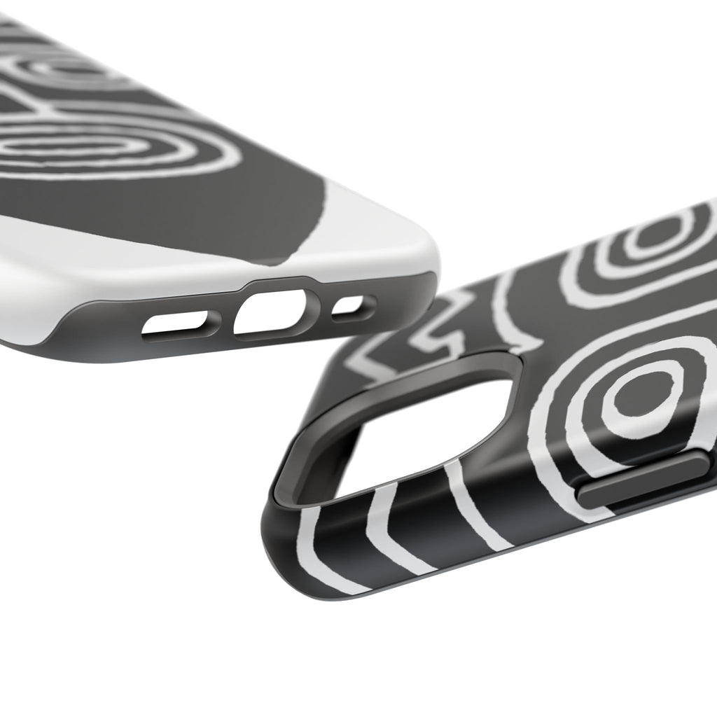 Phone Case — Black & White Tribal Mask Impact-Resistant Case