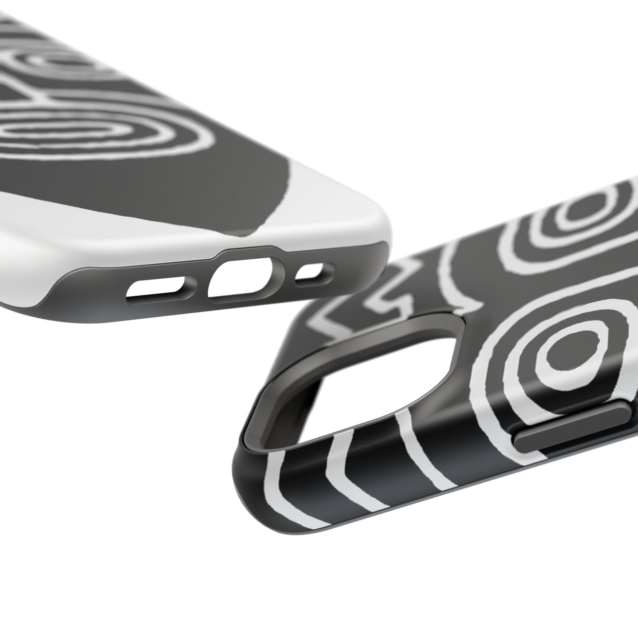 Phone Case — Black & White Tribal Mask Impact-Resistant Case
