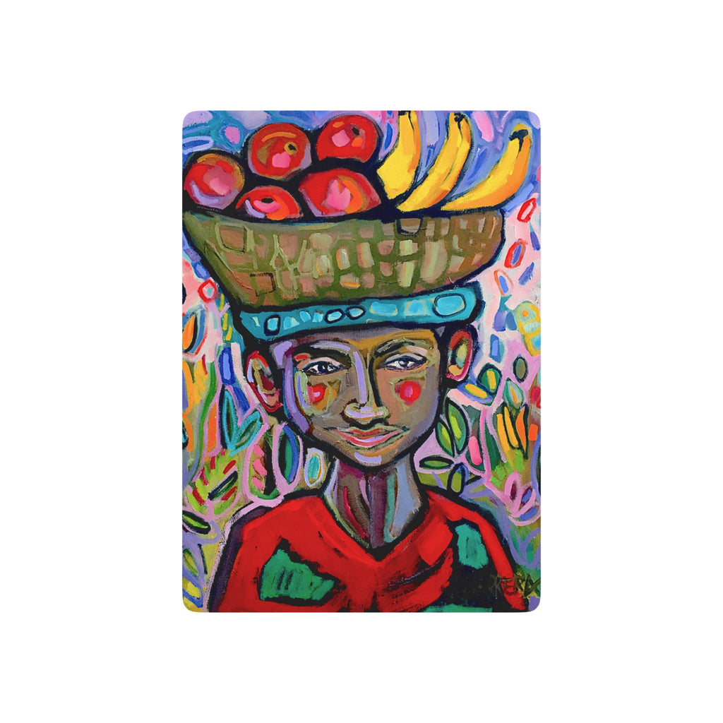 Playing  Cards Lisa Herrera art print Fruit Vendor -Head Playing Cards — Colorful Folk Art Poker Deck