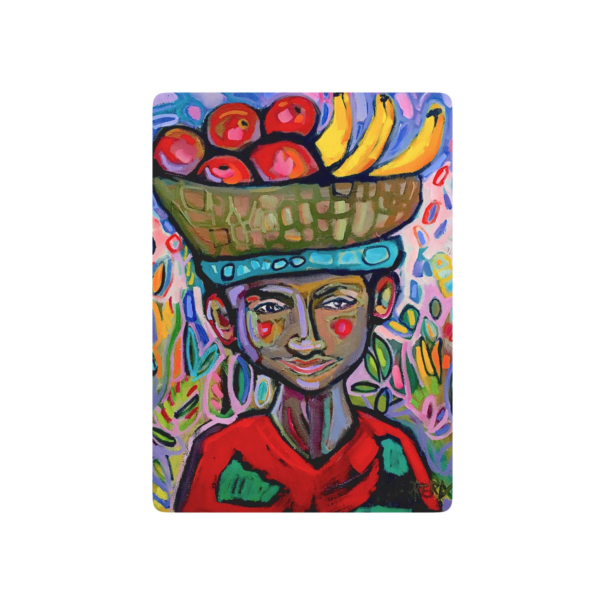 Playing  Cards Lisa Herrera art print Fruit Vendor -Head Playing Cards — Colorful Folk Art Poker Deck