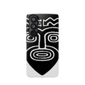 Phone Case — Black & White Tribal Mask Impact-Resistant Case